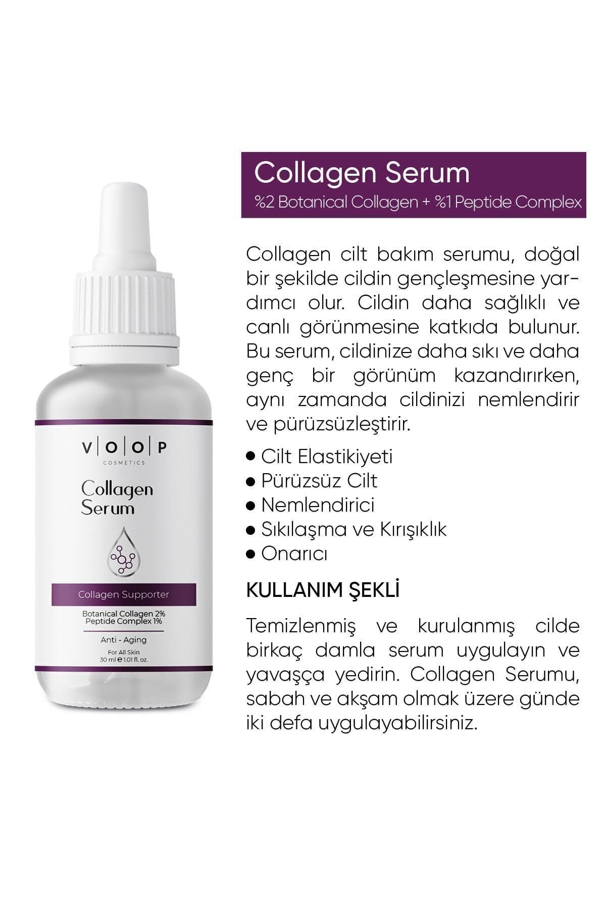 Yaşlanma Karşıtı & Cilt Elastiği Destekleyici Collagen Serum | Kolajen Desteği ile Canlı Cilt Görünümü - 30 ml