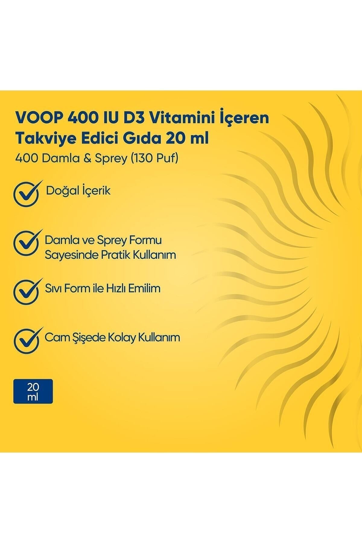 Vitamin D3 400 Iu Sprey-damla - 20 ml X2