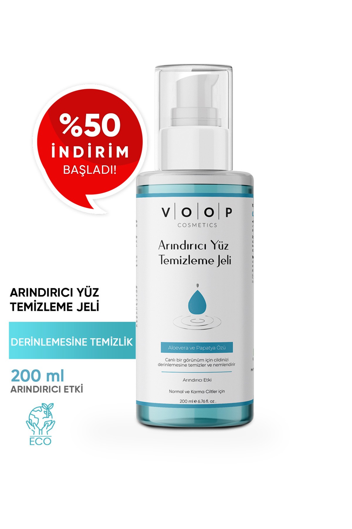 Arındırıcı Yüz Temizleme Jeli 200 ml | Aloevera ve Papatya Özlü