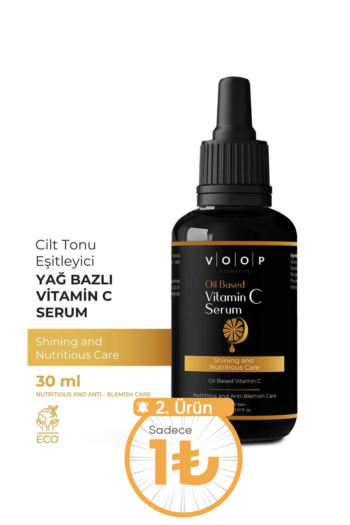 Yağ Bazlı C Vitamin Serum |Yüz ve Cilt Parlatıcı & Besleyici - 30 ml