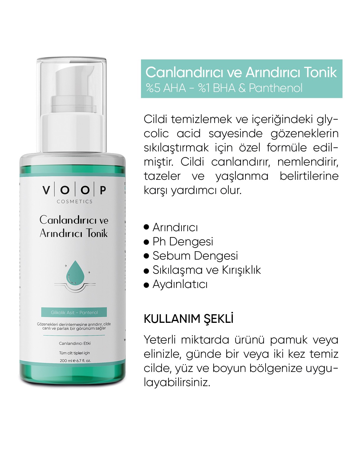 Gözenek Arındırıcı & Parlatıcı Tonik | Cildi Canlandırır ve Arındırır - 200 ml