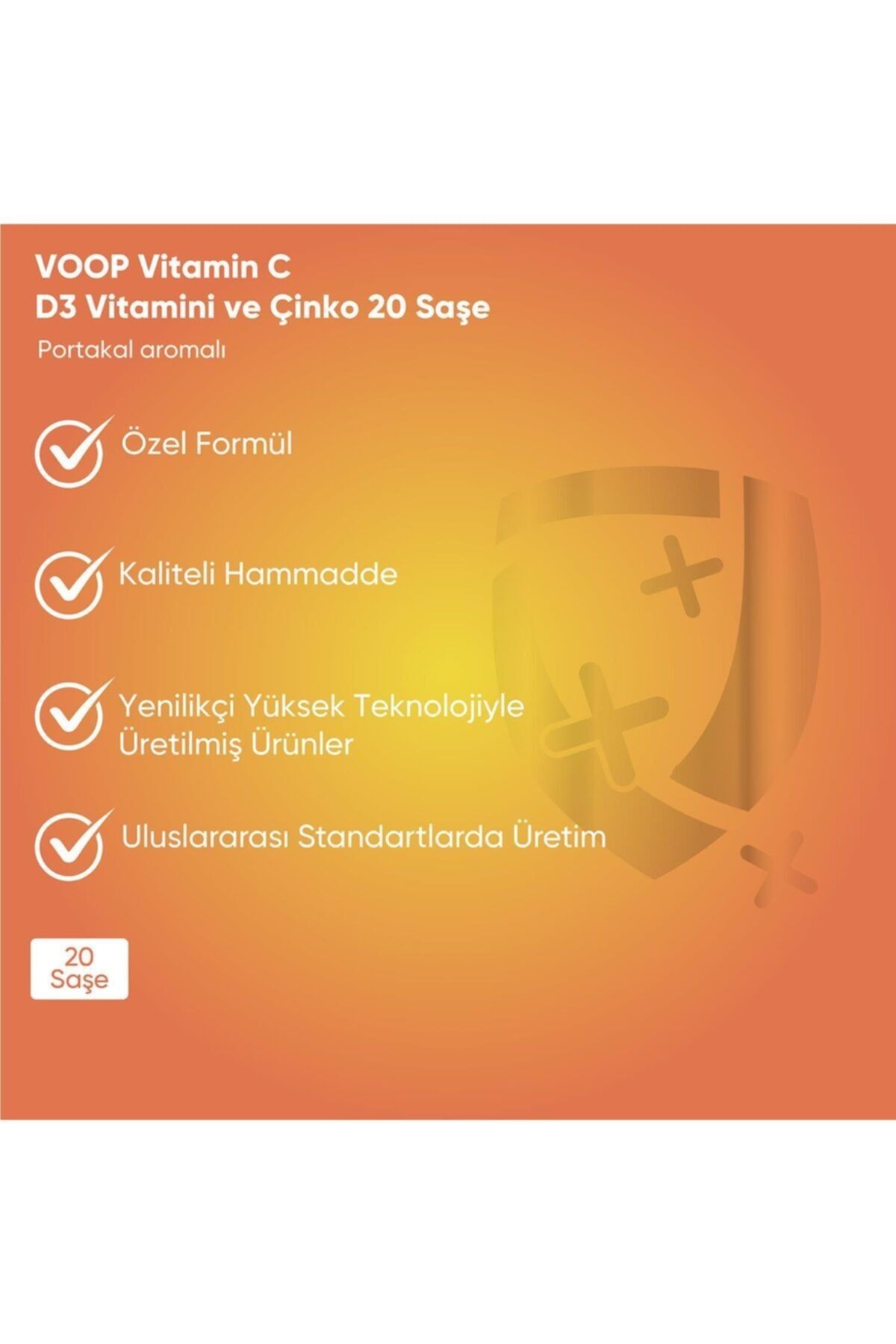 C Vitamini, D3 Vitamini ve Çinko 20 Saşe