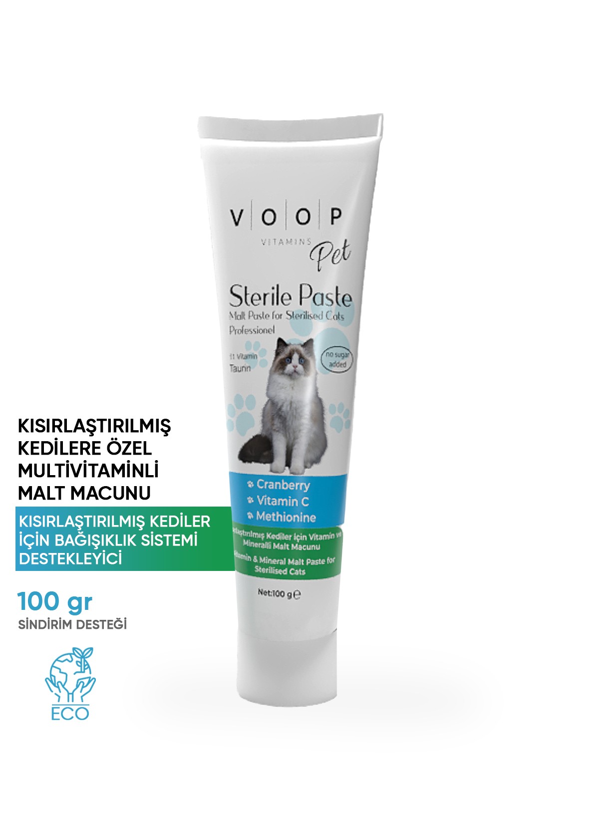 Pet Sterile Paste Kısırlaştırılmış Kedilere Vitamin & Mineral Macun 100 gr | 11 Vitamin Taurin