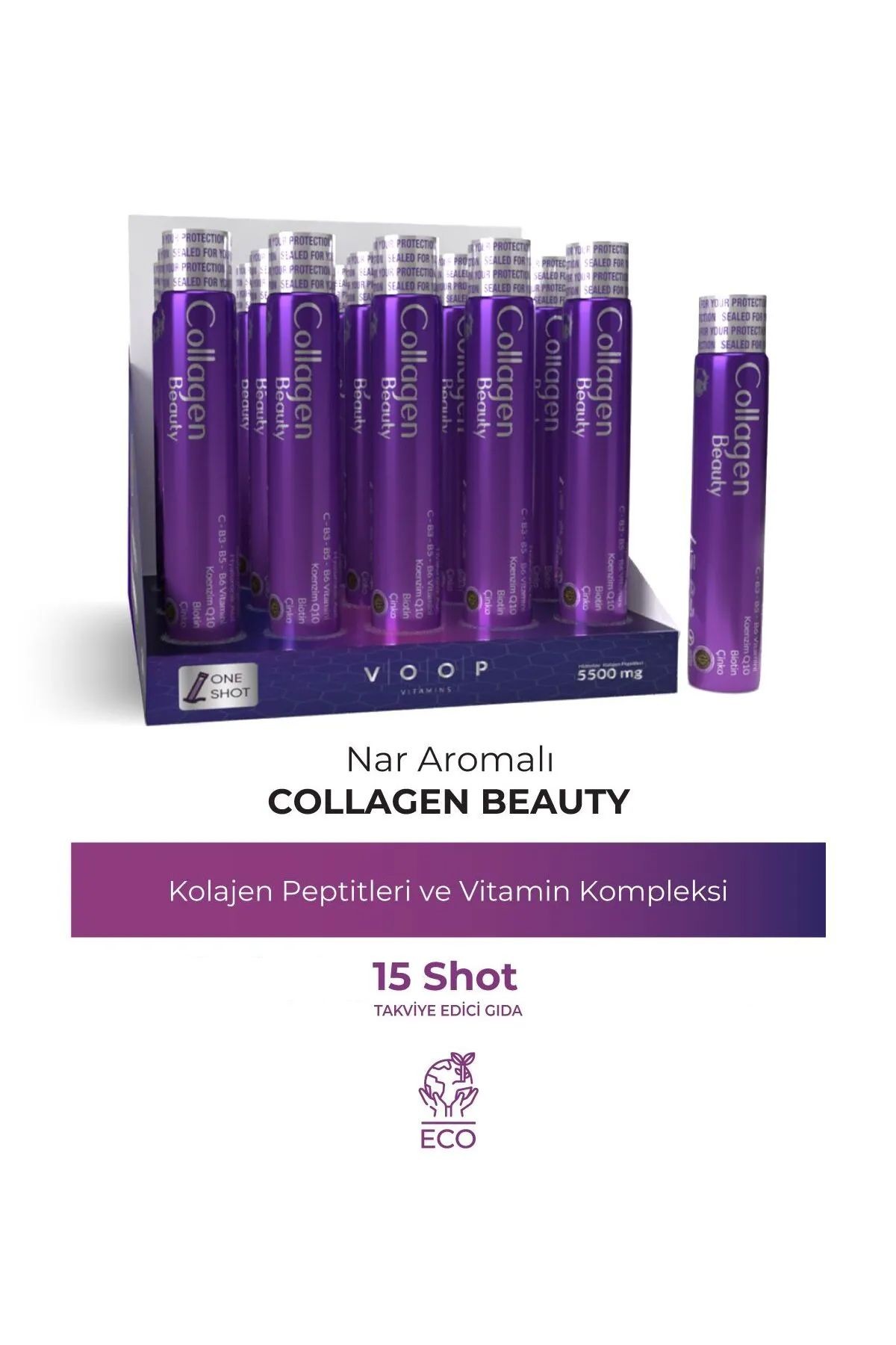 Collagen Beauty Yüksek Biyoaktif Hidrolize Kolajen %100 Saf Ve Doğal - 15 Tüp