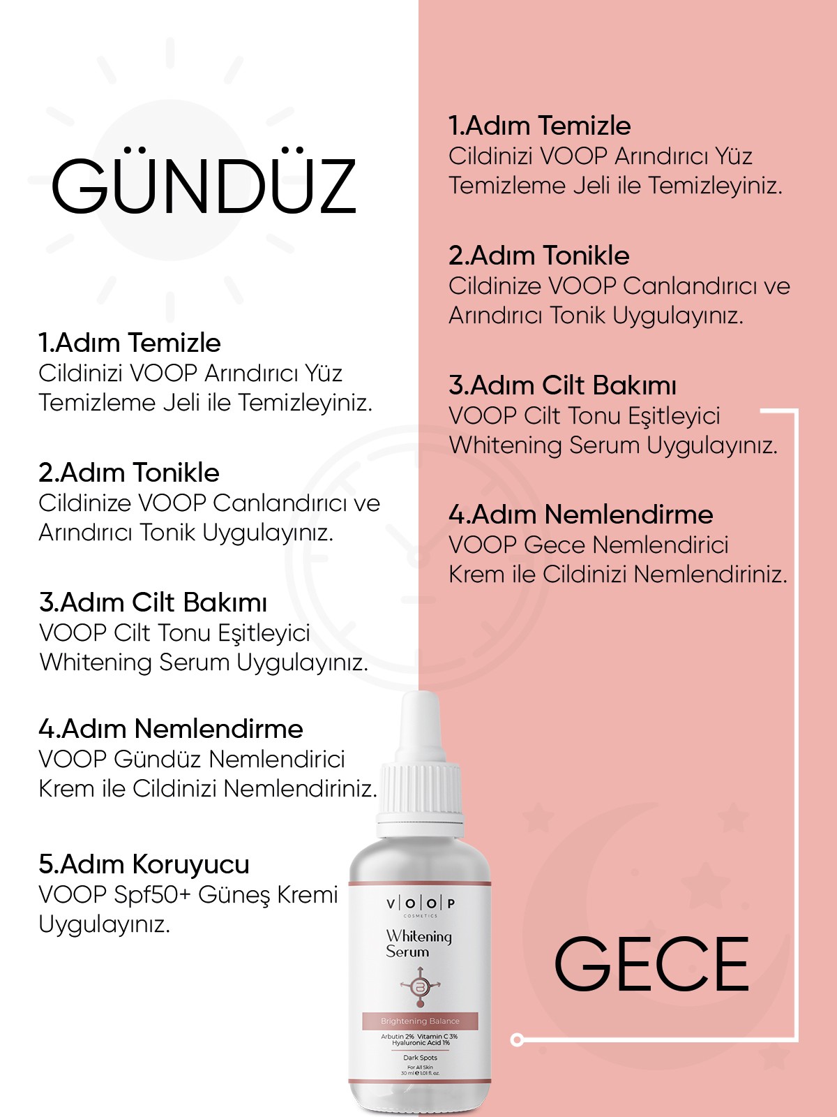 Beyazlatıcı Yüz Bakım Serumu | Ton Eşitleme & Siyah Nokta ve Leke Karşıtı - 30 ml