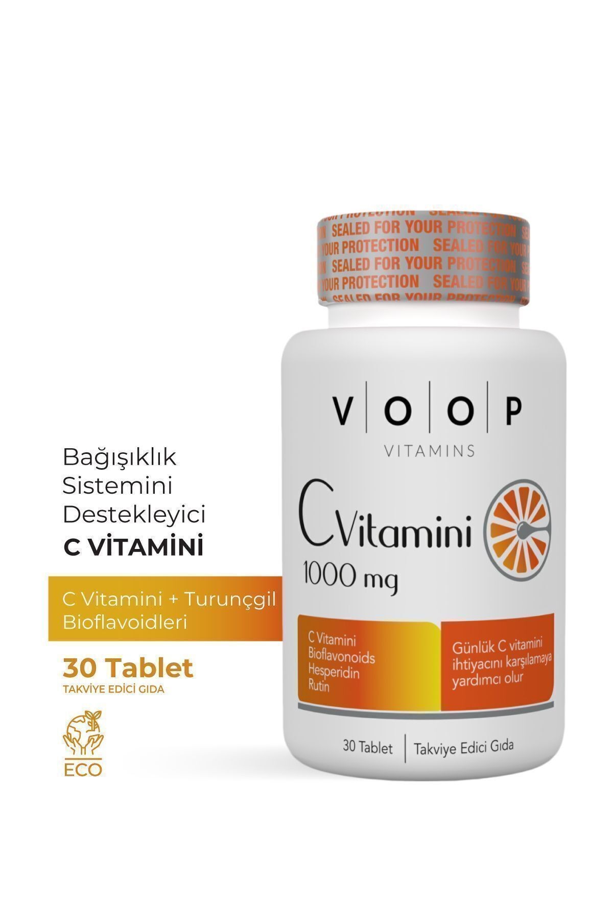 C Vitamini 1000 Mg | Bağışıklık Sistemi Destekleyici  - 30 Tablet