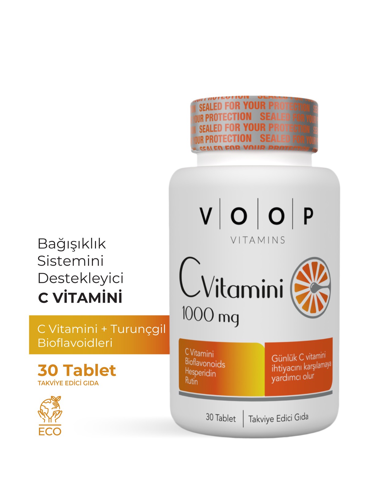 C Vitamini 1000 Mg | Bağışıklık Sistemi Destekleyici  - 30 Tablet