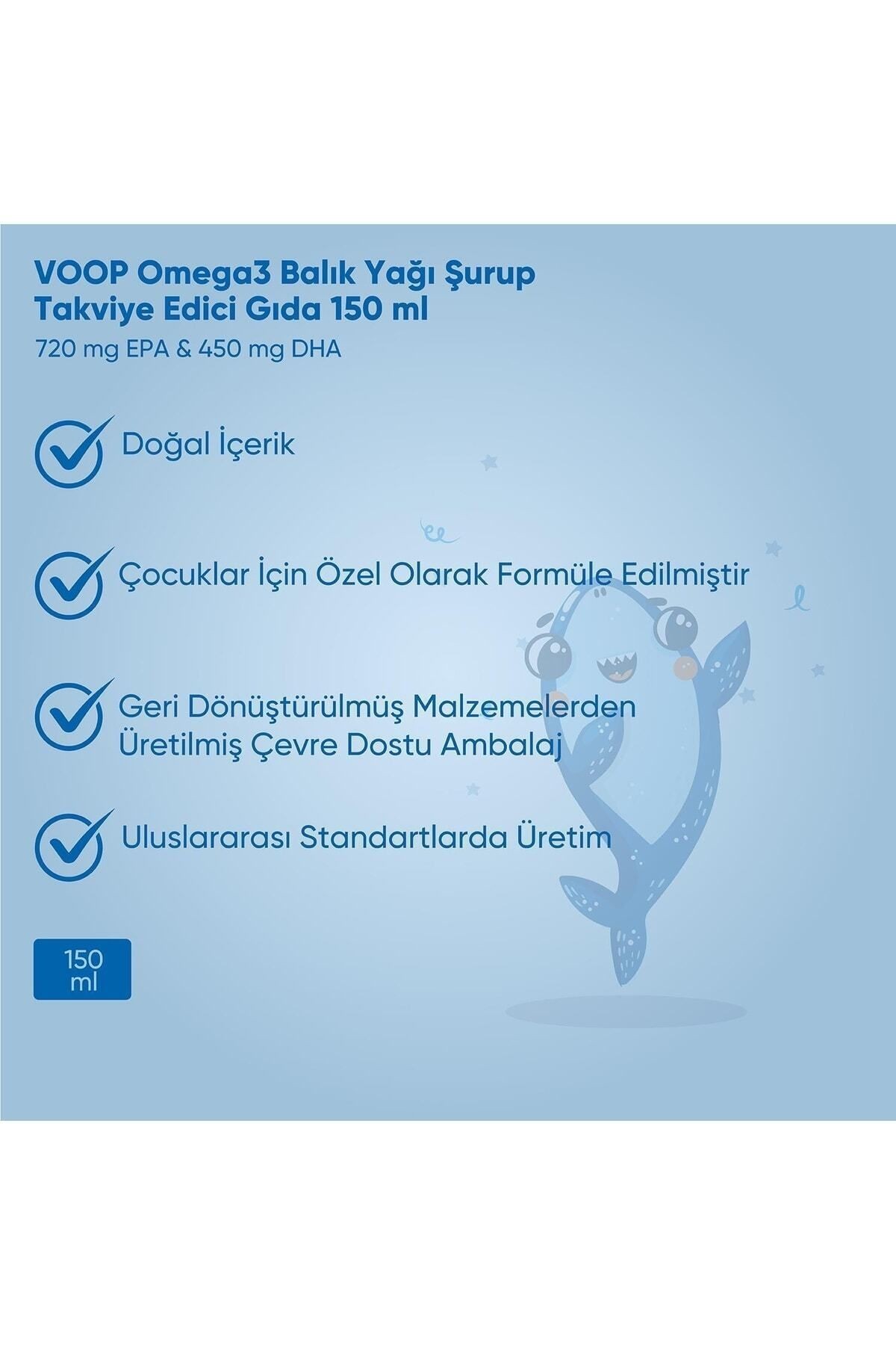 Omega 3 Epa&dha Balık Yağı Portakal Aromalı Şurup - 150 ml X2