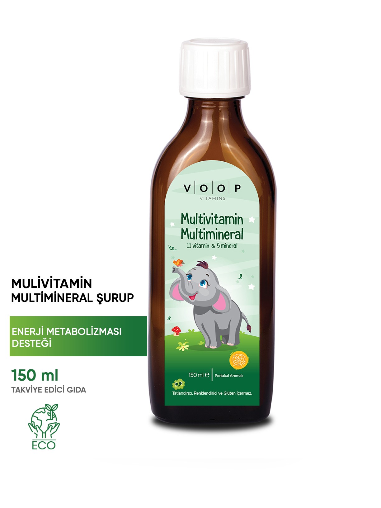 Multivitamin Multimineral Portakal Aromalı Şurup 150 ml  | 11 Vitamin & 5 Mineral