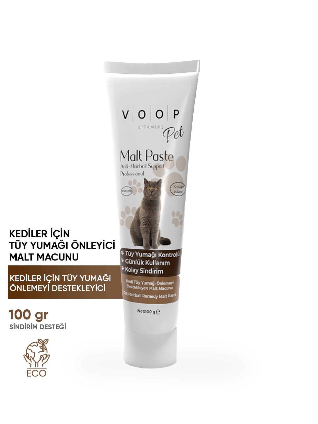 Pet Malt Paste Kedi Tüy Yumağı Önleyici Macun 100 gr | Anti Hairball Support