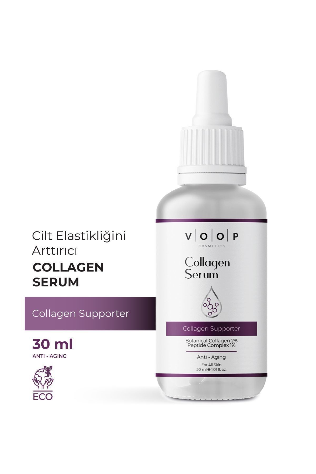 Yaşlanma Karşıtı & Cilt Elastiği Destekleyici Collagen Serum | Kolajen Desteği ile Canlı Cilt Görünümü - 30 ml