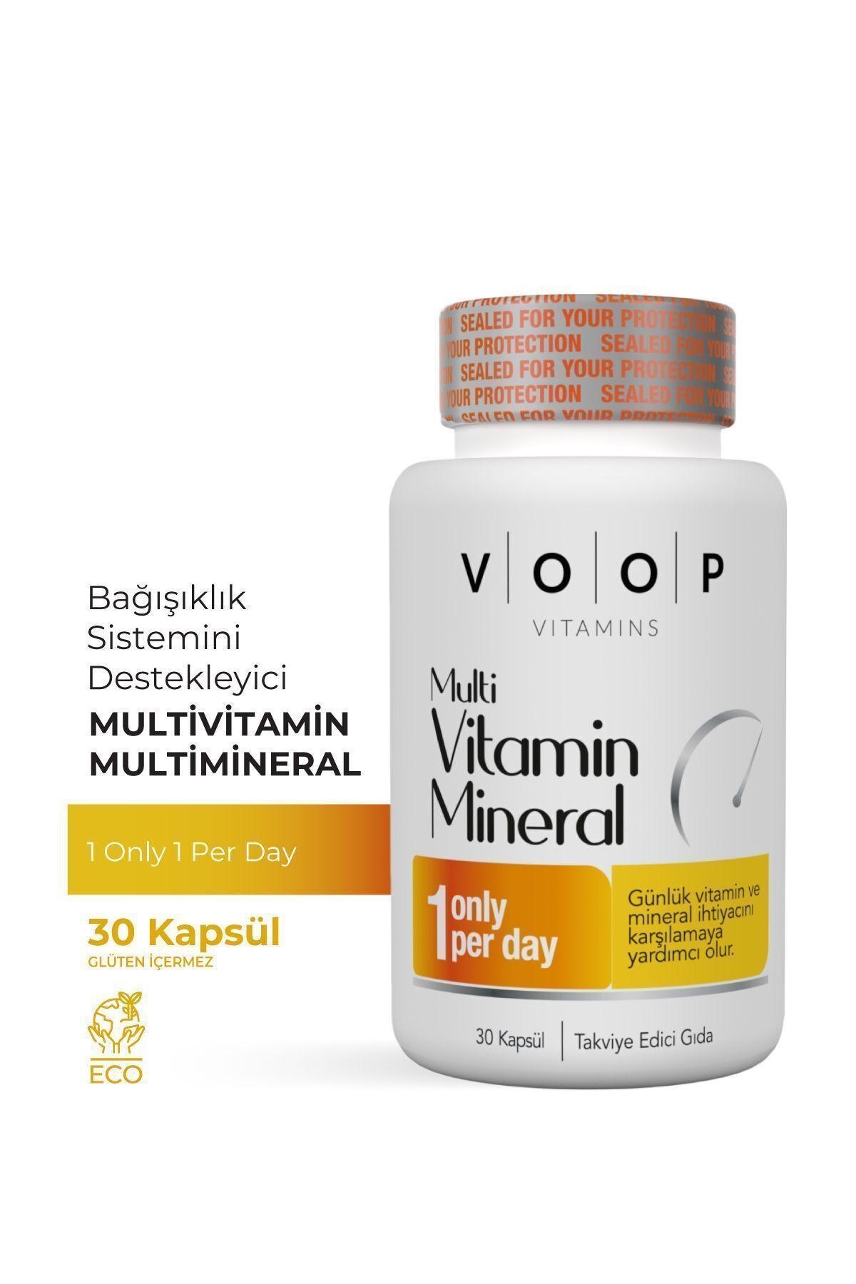 Multi Vitamin & Mineral ( 11 Vitamin & 9 Mineral ) | Sağlıklı Vücut İçin Takviye - 30 Kapsül