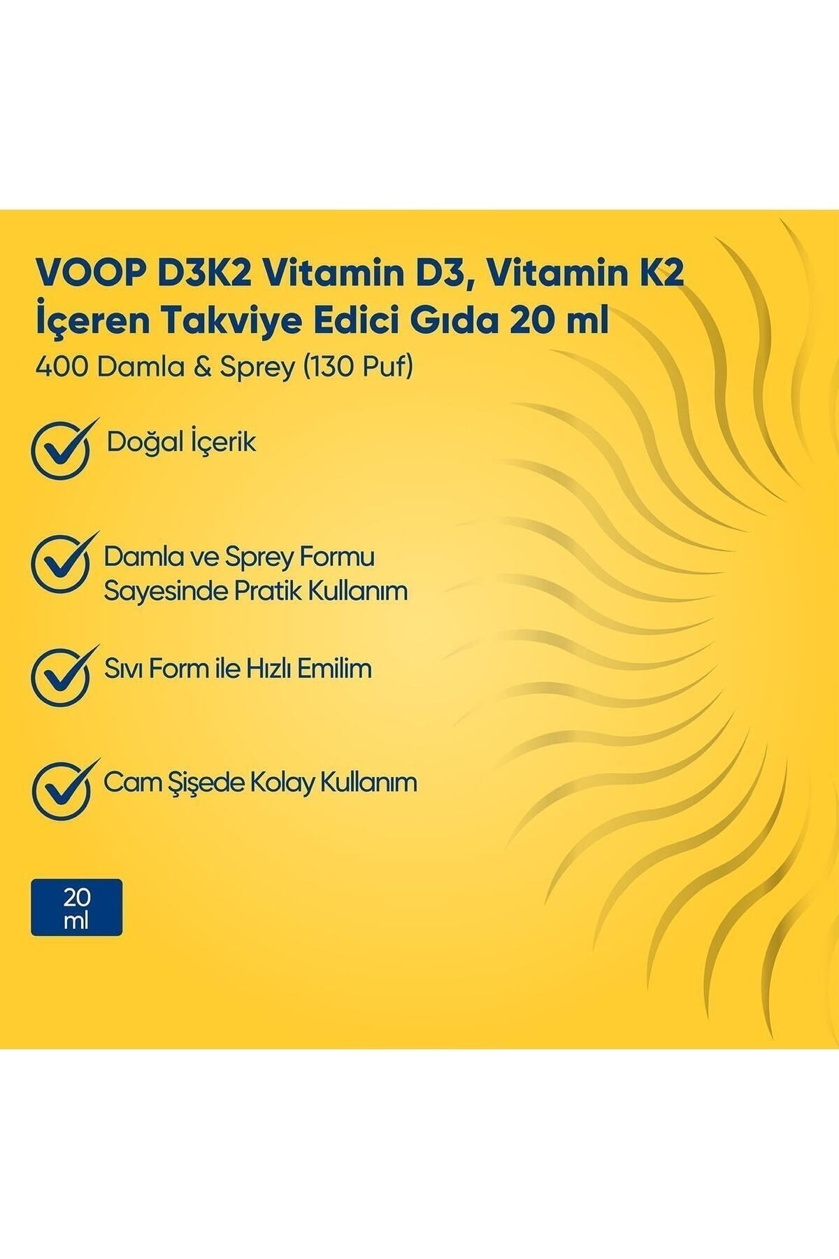 Vitamin D3 K2 Takviye Edici Sprey-damla | 20 ml