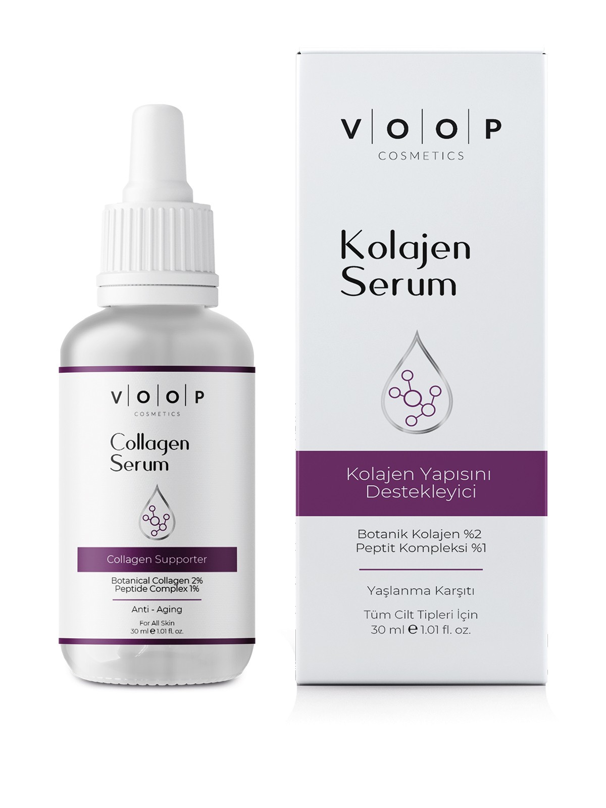 Yaşlanma Karşıtı & Cilt Elastiği Destekleyici Collagen Serum | Canlı Cilt Görünümü - 30 ml