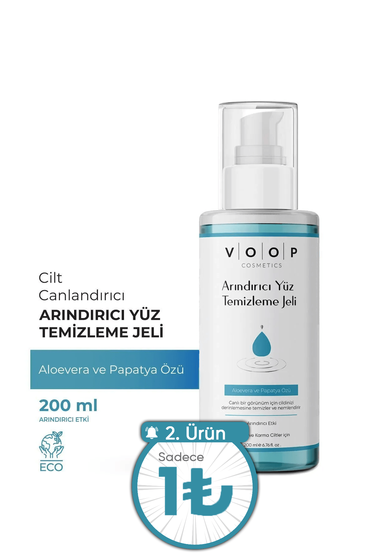 Arındırıcı Yüz Temizleme Jeli | Aloevera & Papatya Özlü Temizler ve Nemlendirir - 200 ml