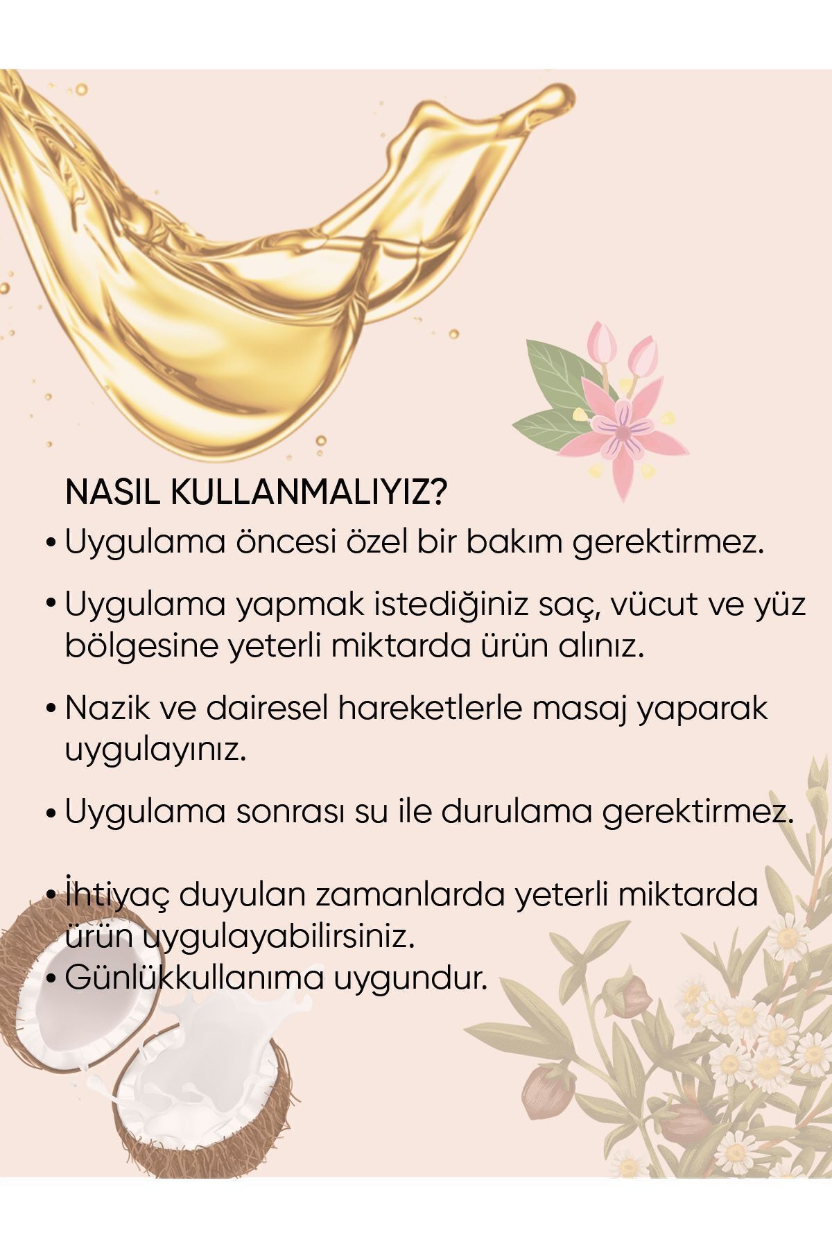 Multi Fonksiyonel Bakım Yağı ( Saç - Yüz - Vücut ) Shea Yağ - Beta Karoten | 100 ml