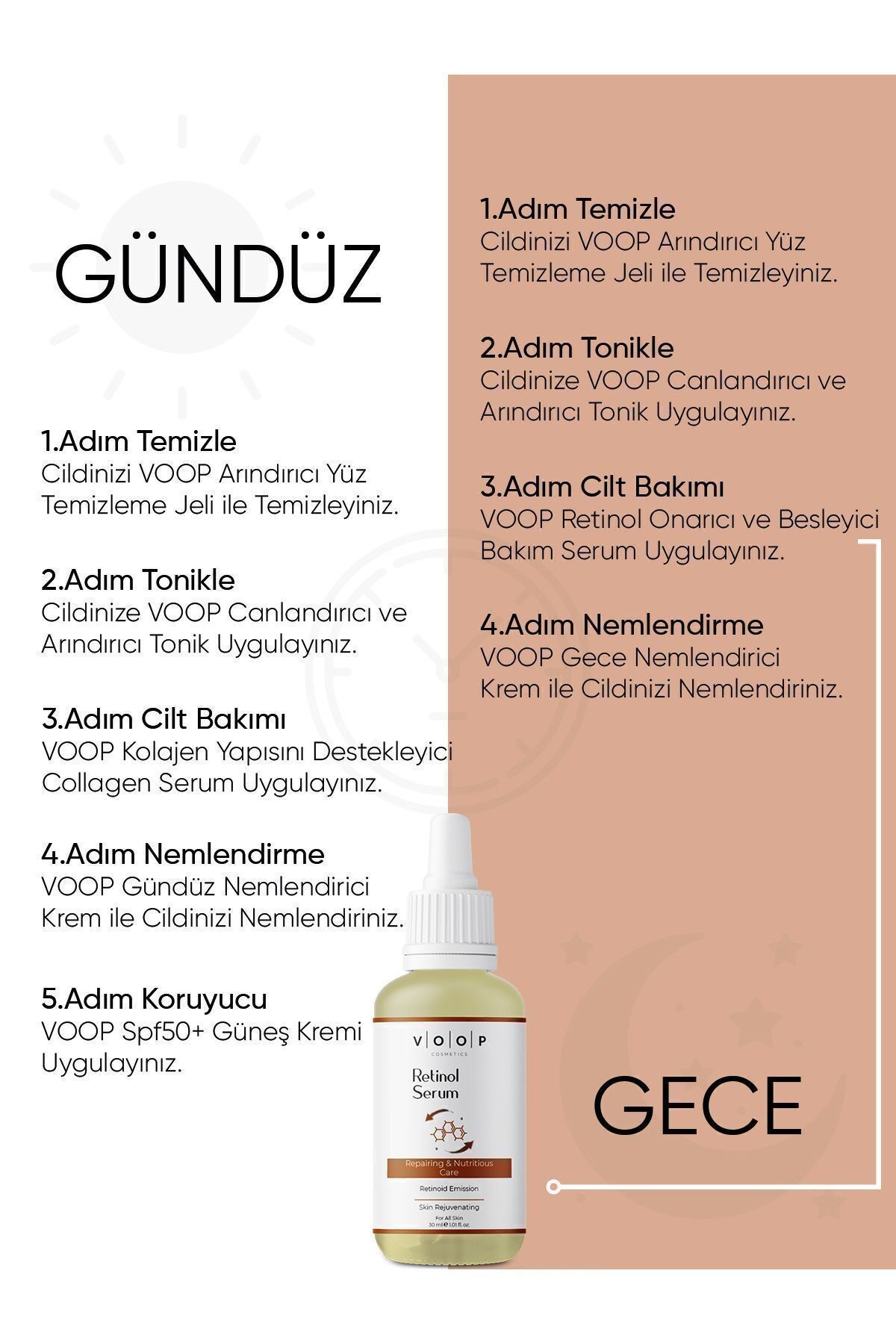 Cilt Onarıcı ve Yenileyici  & Besleyici Retinol Bakım Serum - 30 ml