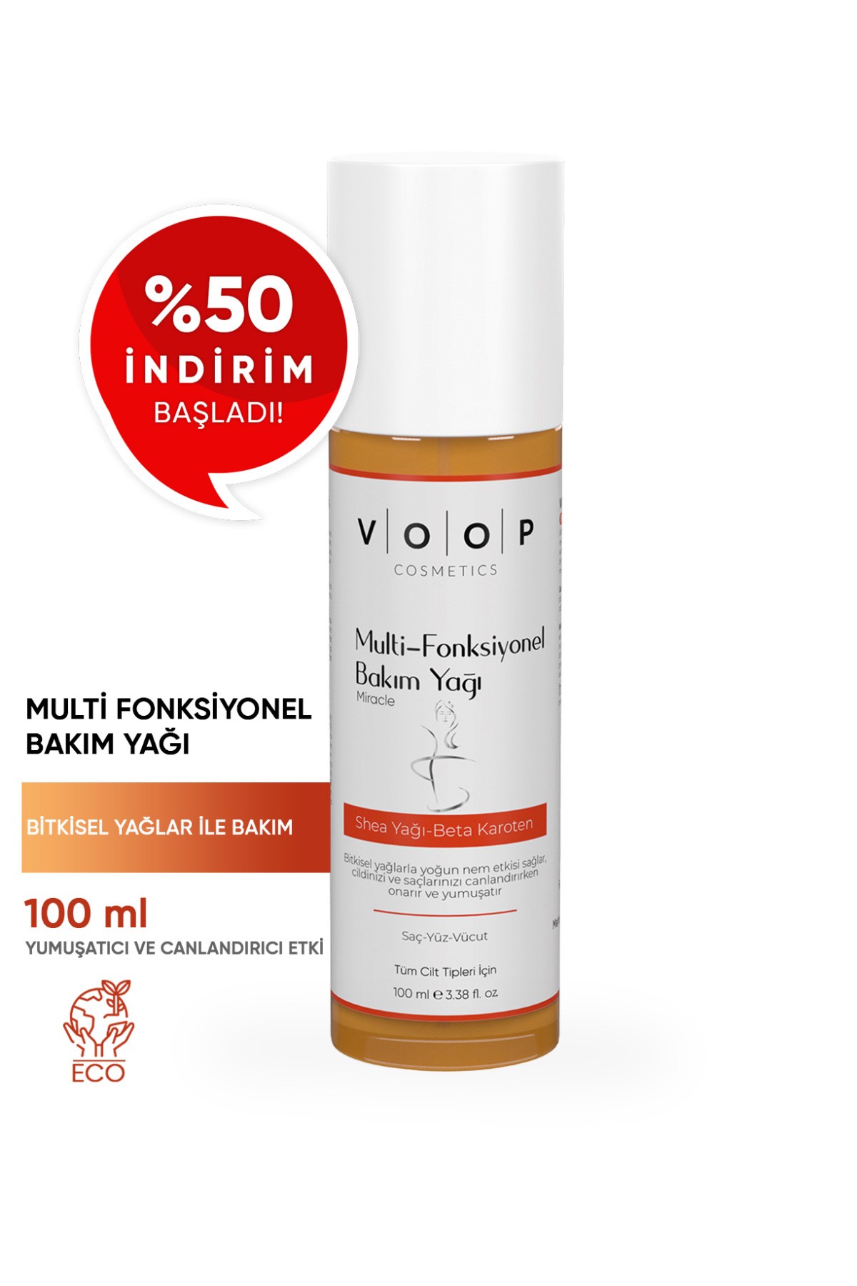 Multi Fonksiyonel Bakım Yağı 100 ml  | Saç-Yüz-Vücut