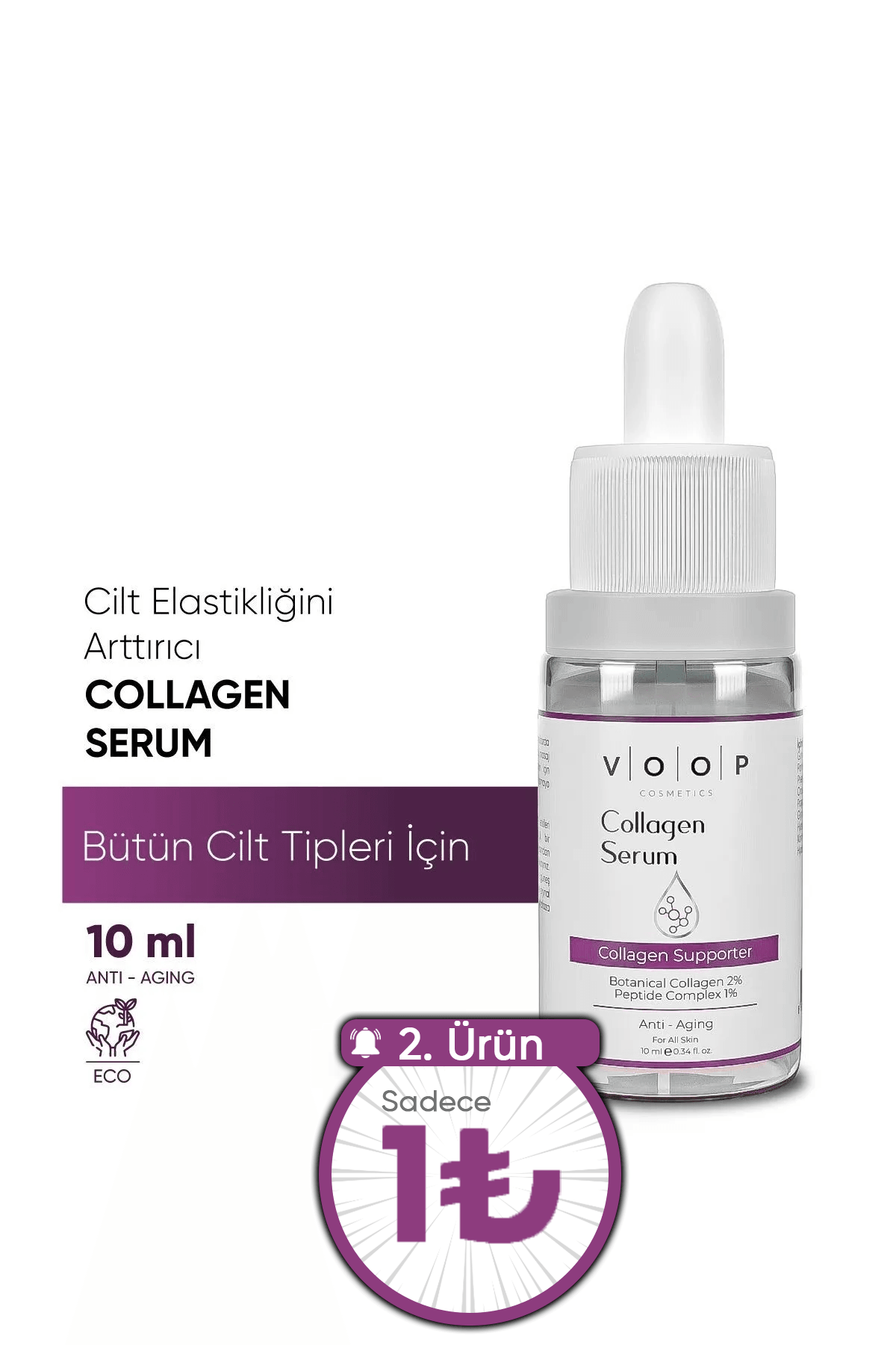 Yaşlanma Karşıtı & Cilt Elastiği Destekleyici Collagen Serum | Canlı Cilt Görünümü - 10 ml