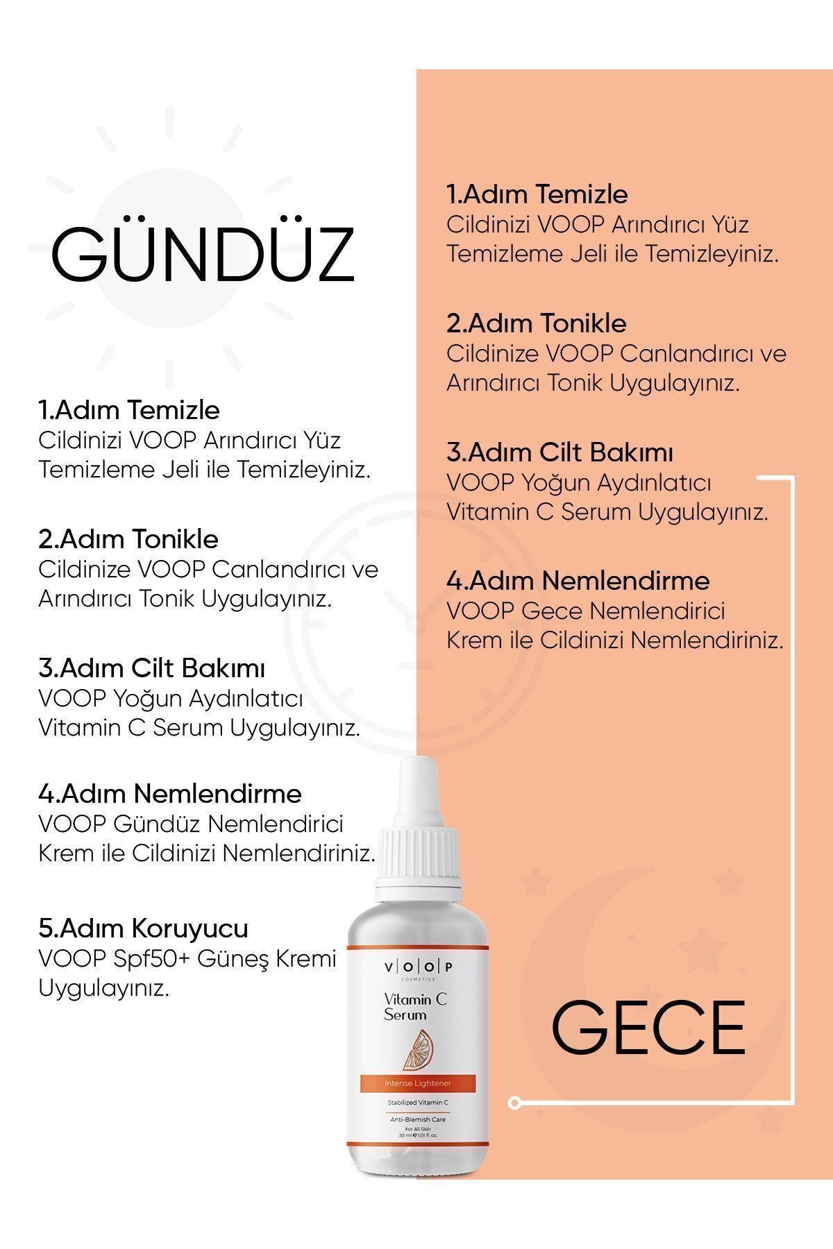 Koyu Leke Karşıtı & Yoğun Aydınlatıcı Vitamin C Serum | Özel Förmül - 30 ml