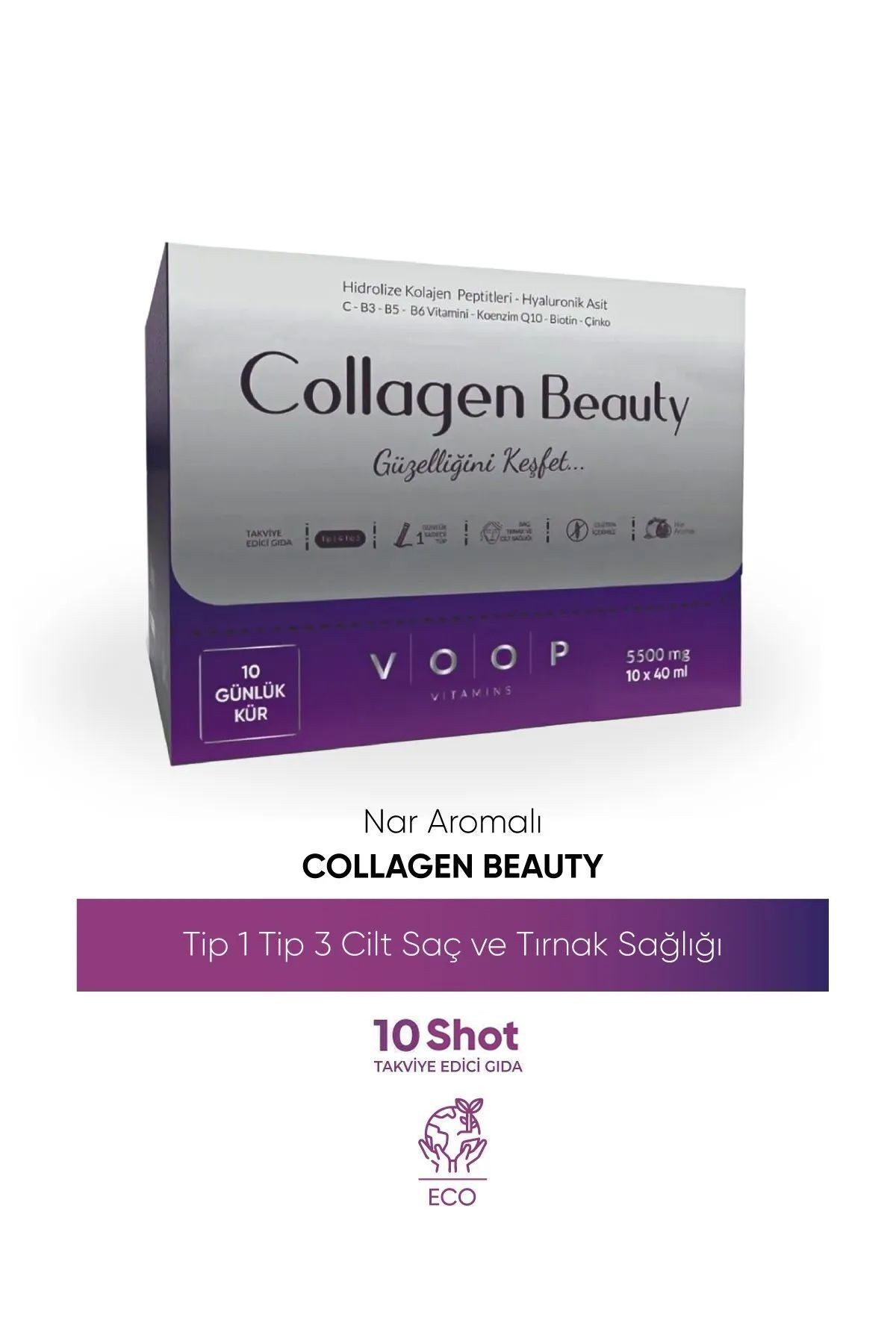 Collagen Beauty Yüksek Biyoaktif Hidrolize Kolajen %100 Saf Ve Doğal - 10 Tüp