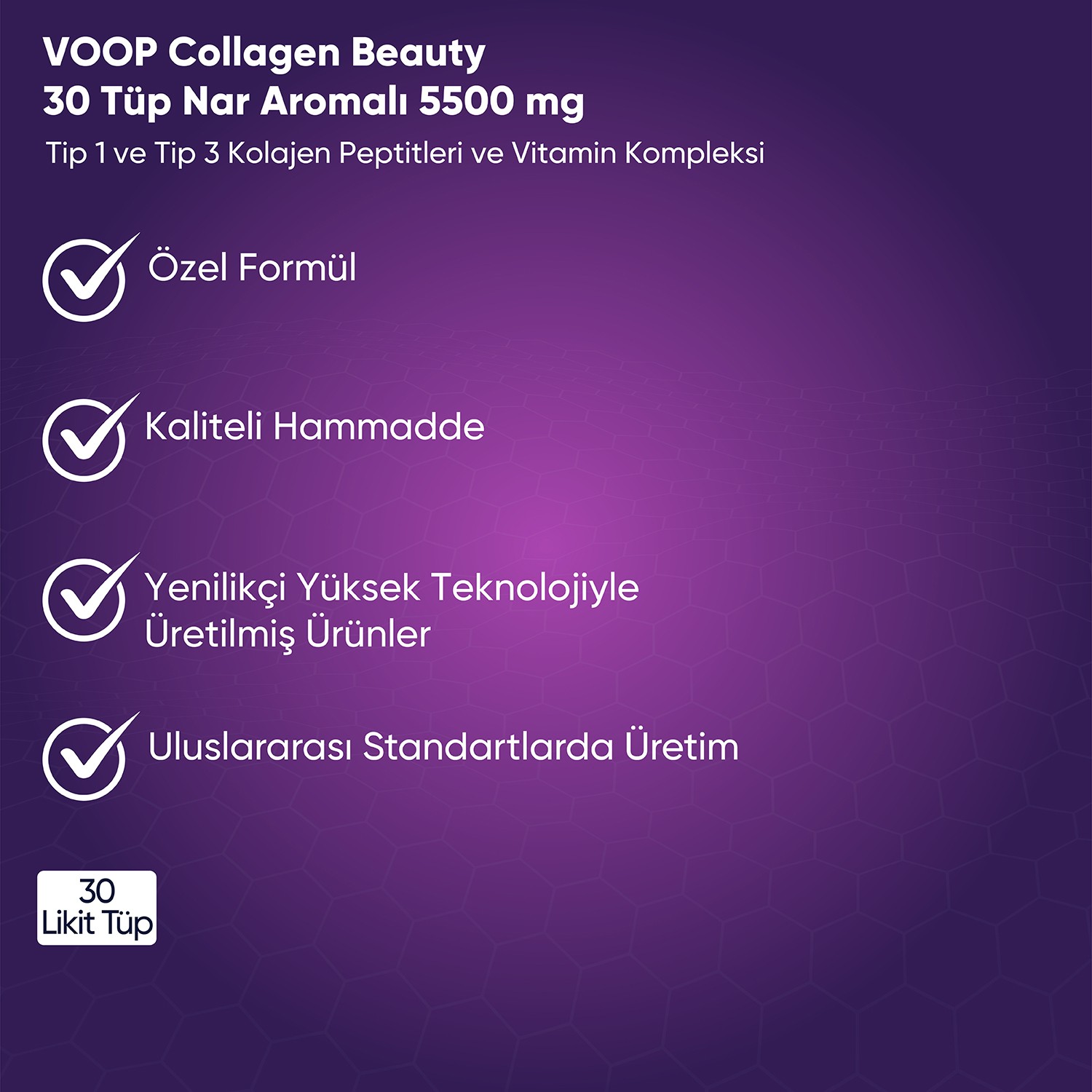 Collagen Beauty Yüksek Biyoaktif Hidrolize Kolajen %100 Saf Ve Doğal - 10 Tüp