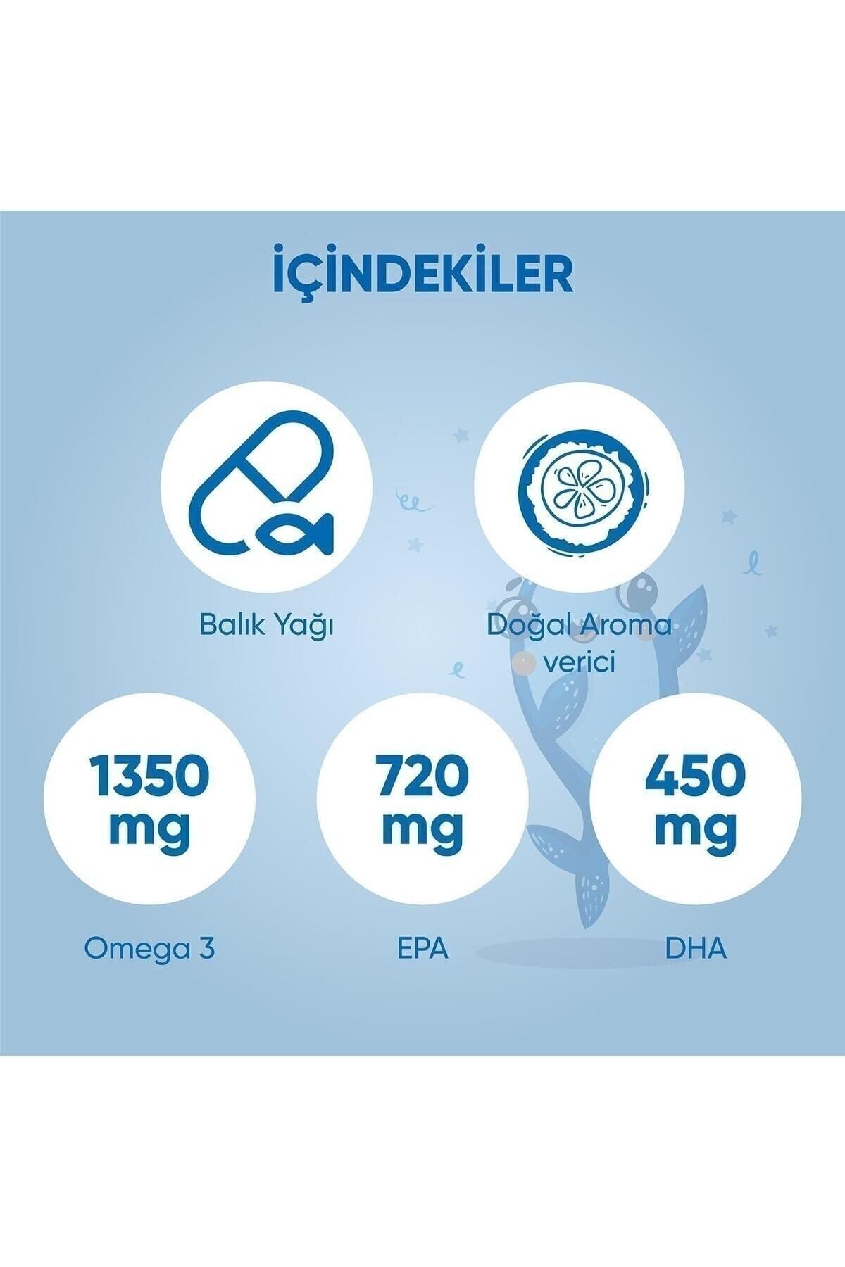 Omega 3 Balık Yağı Portakal Aromalı Şurup | Çocuklar İçin Balık Yağı Desteği  - 150 ml