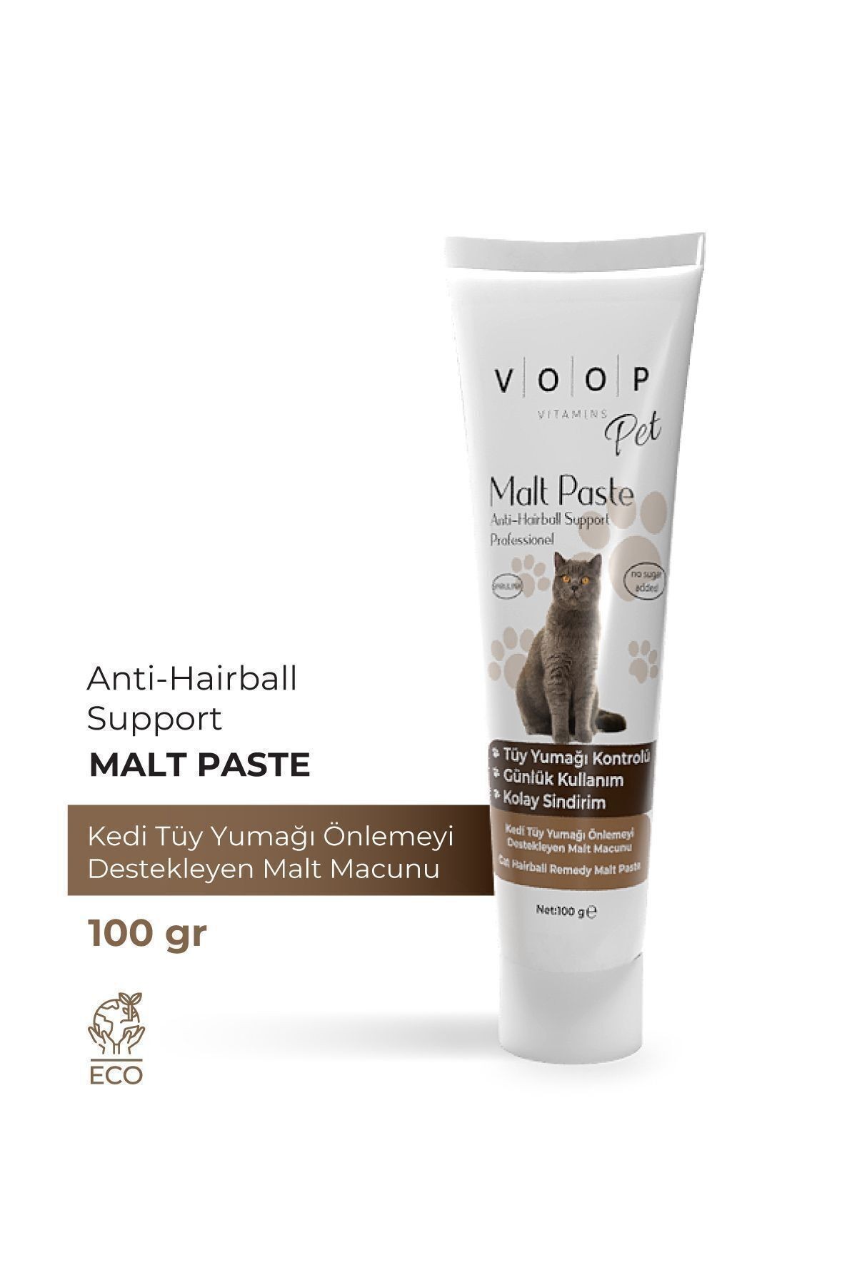 Pet Malt Paste Kedi Tüy Yumağı Önleyici Macun - Anti Hairball Support | 100 gr