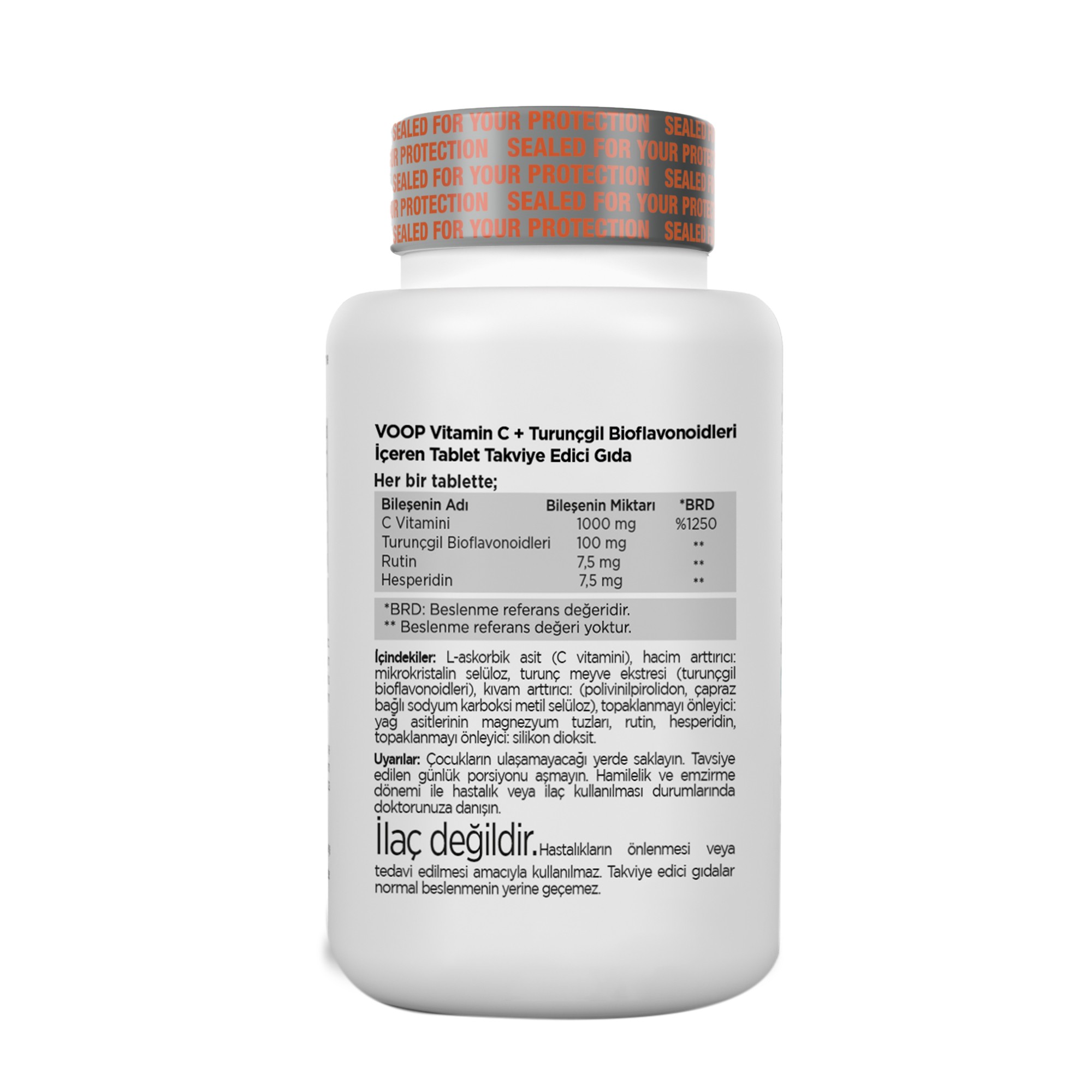 C Vitamini 1000 Mg | Bağışıklık Sistemi Destekleyici  - 30 Tablet