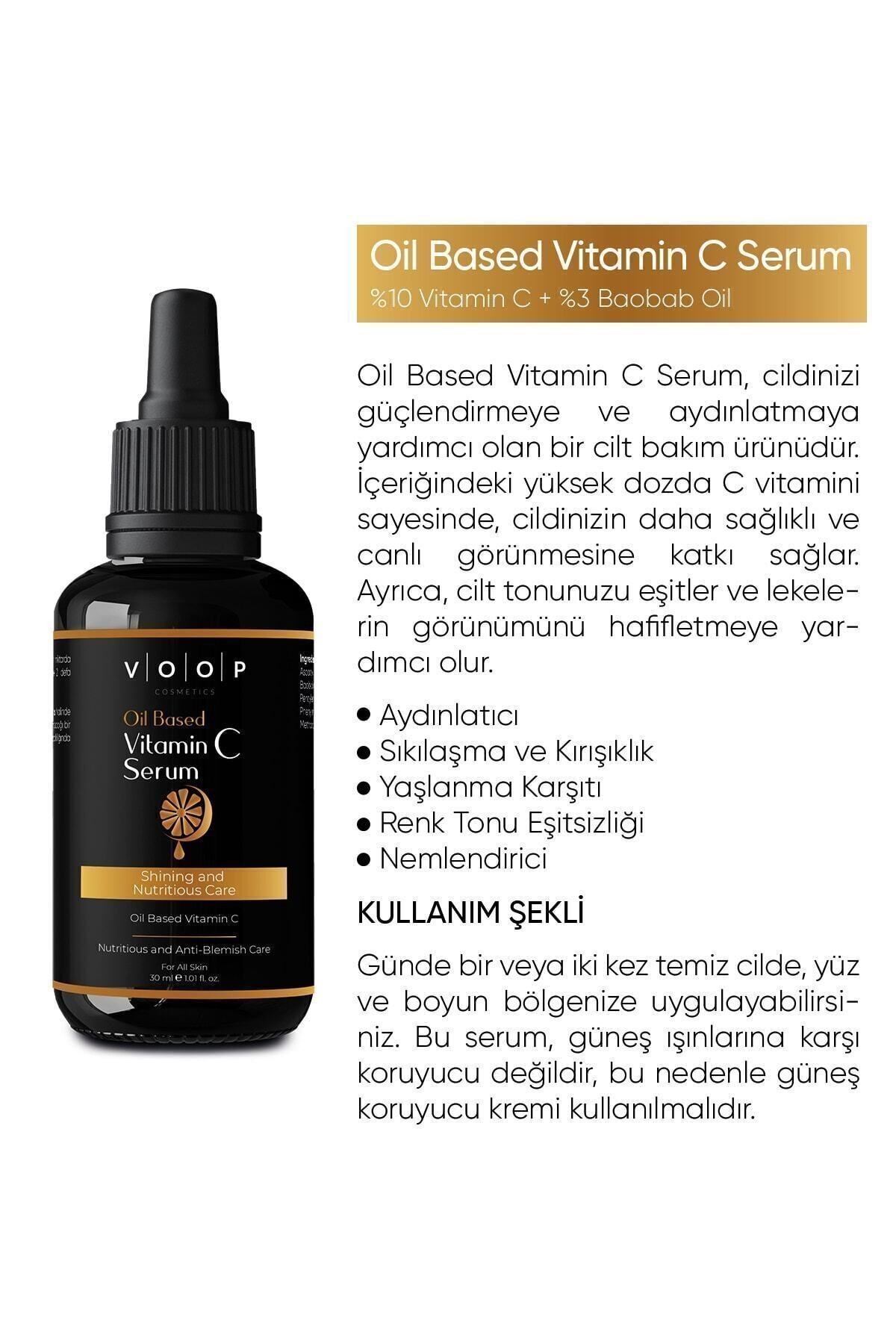 Yağ Bazlı C Vitamin Serum |Yüz ve Cilt Parlatıcı & Besleyici - 30 ml