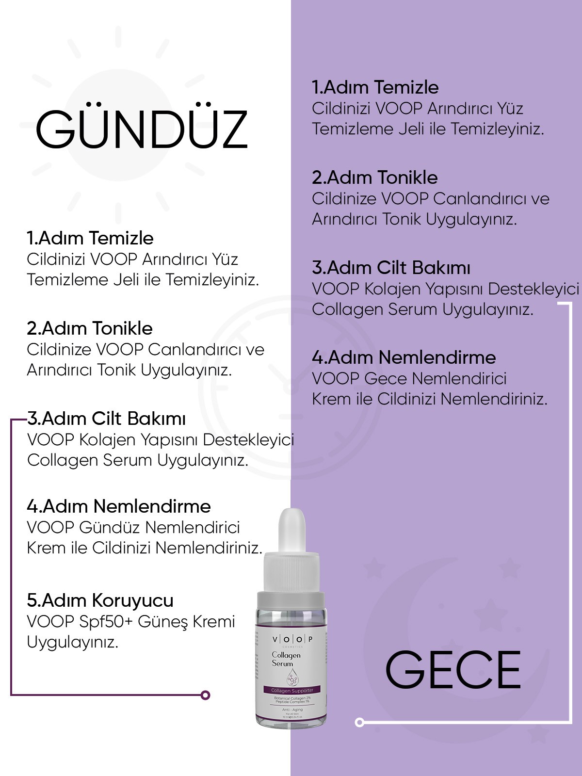 Yaşlanma Karşıtı & Cilt Elastiği Destekleyici Collagen Serum | Canlı Cilt Görünümü - 10 ml