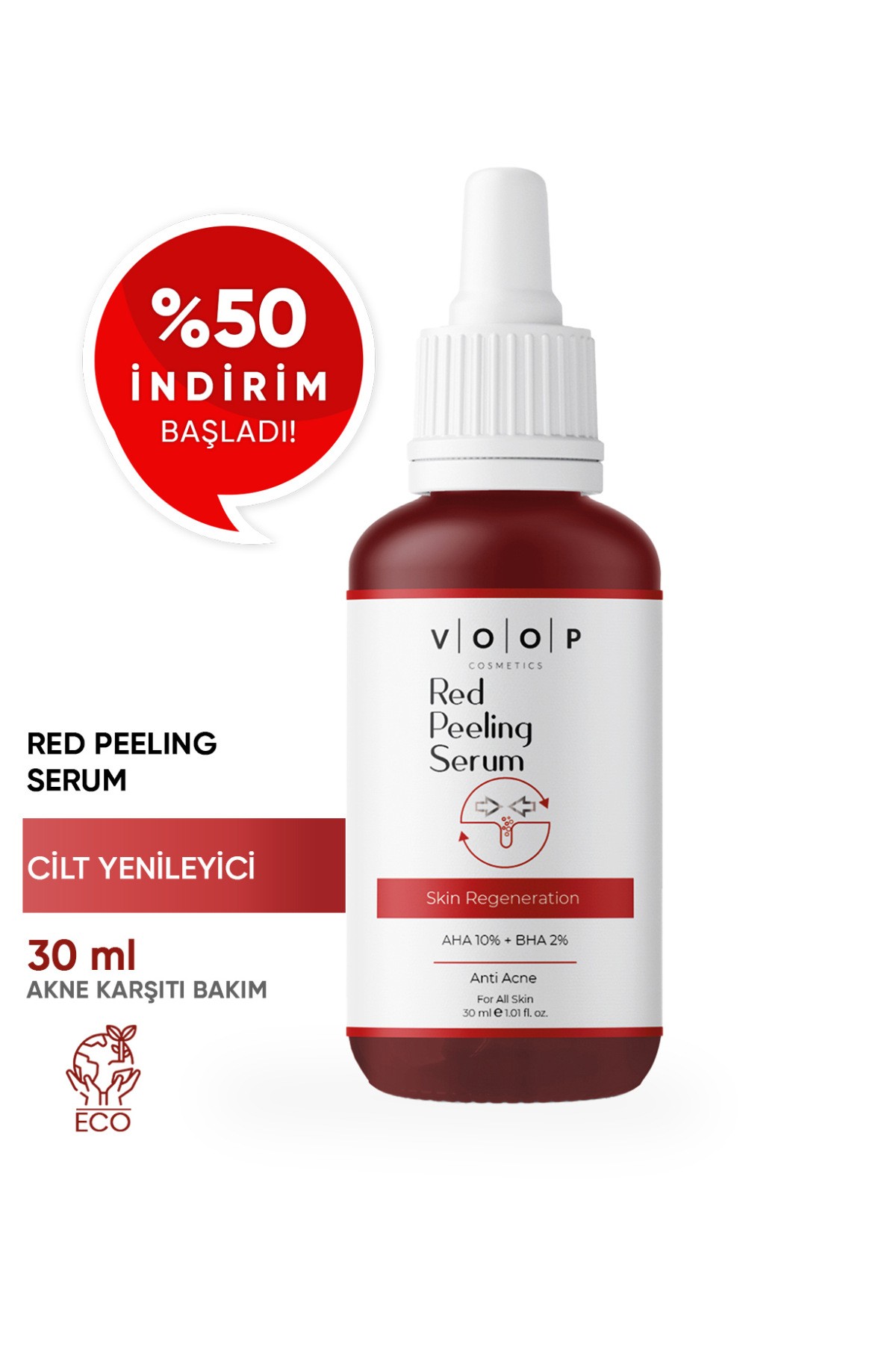 Red Peeling Serum 30 ml | Cilt Tonu Eşitleyici ve Yenileyici