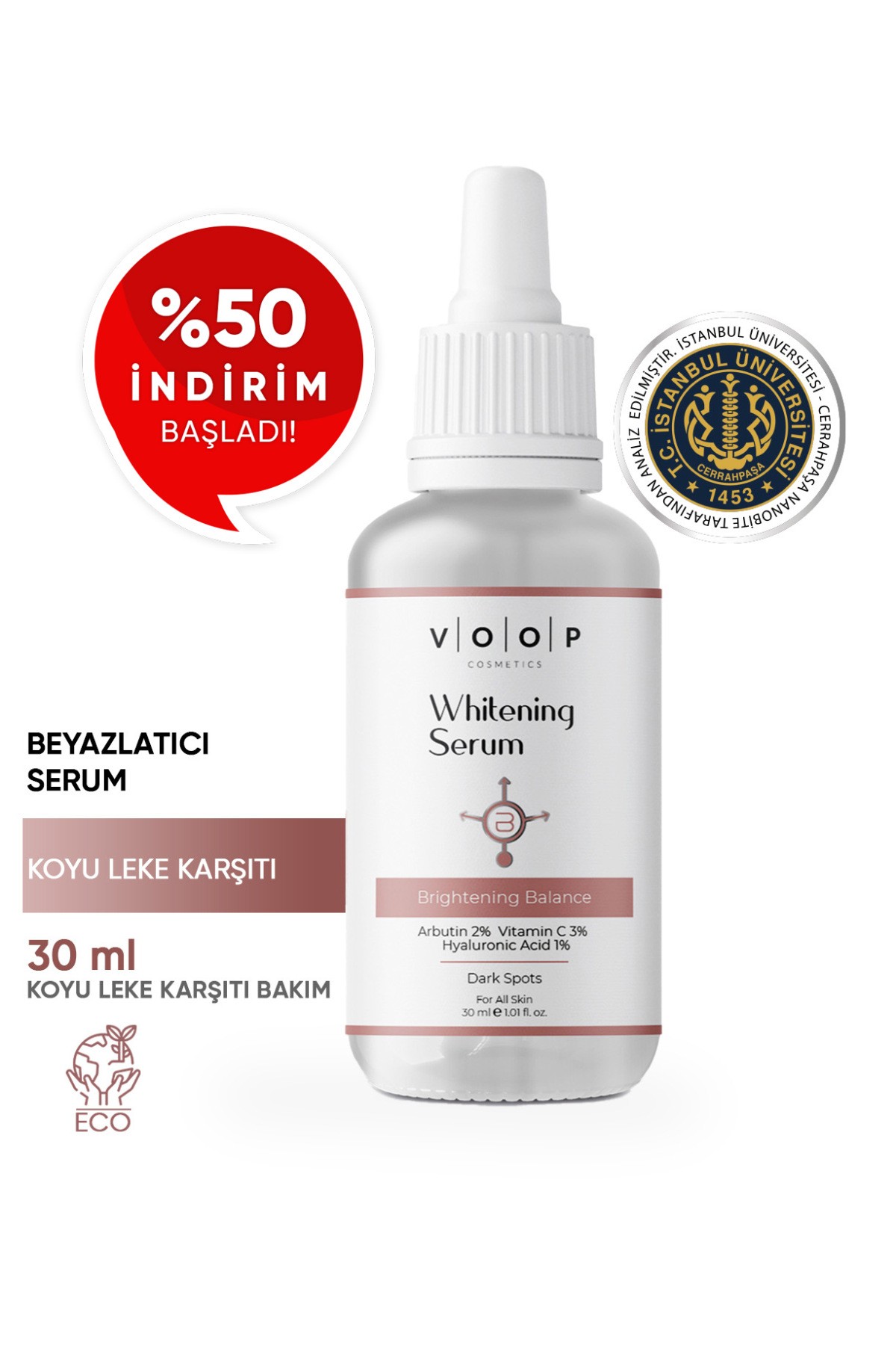 Whitening Ton Eşitleyici Serum 30 ml | Beyazlatıcı Cilt Bakım Serumu