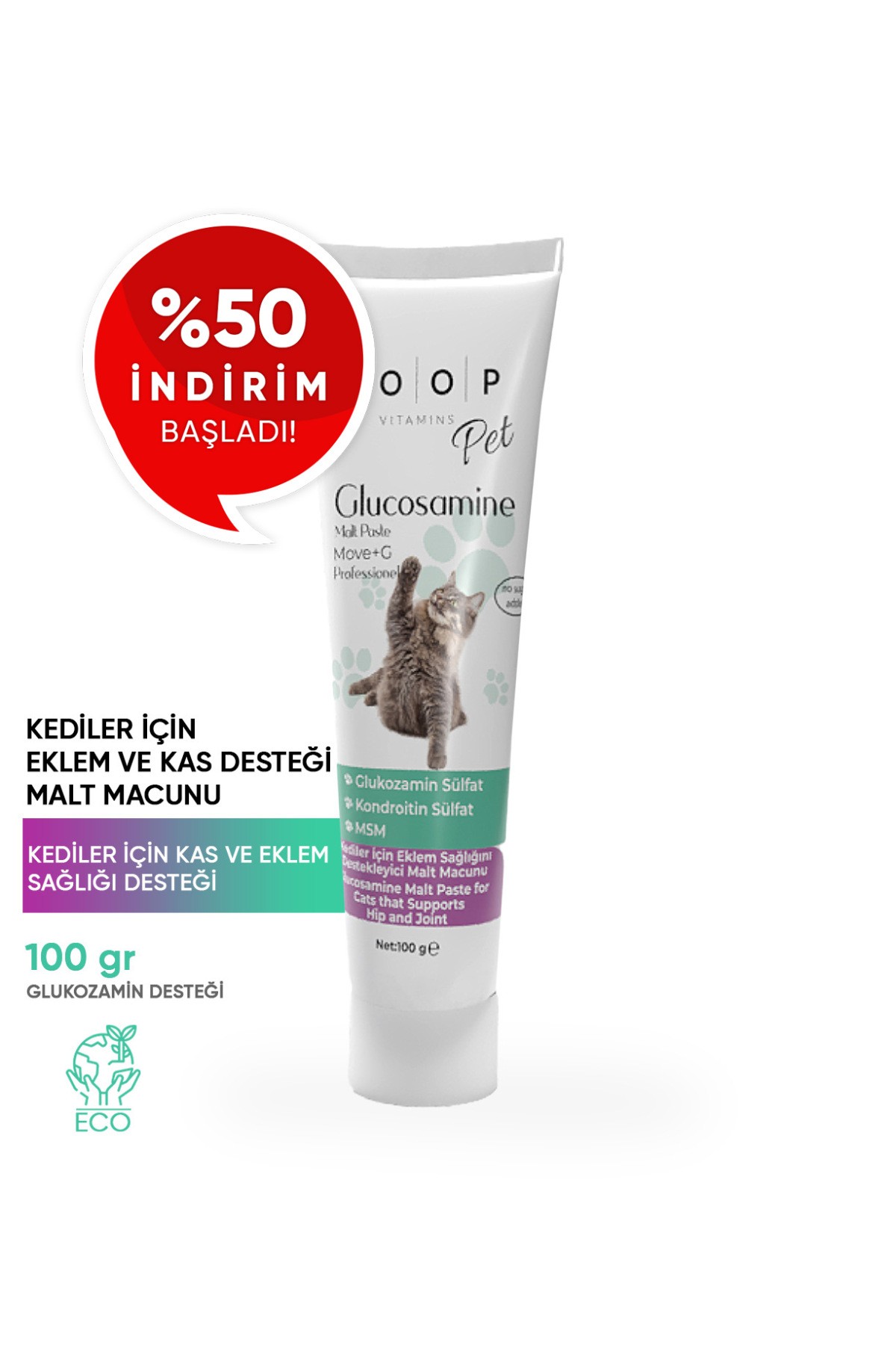 Pet Glucosamine Paste Kedi Eklem Ve Kas Desteği 100 gr