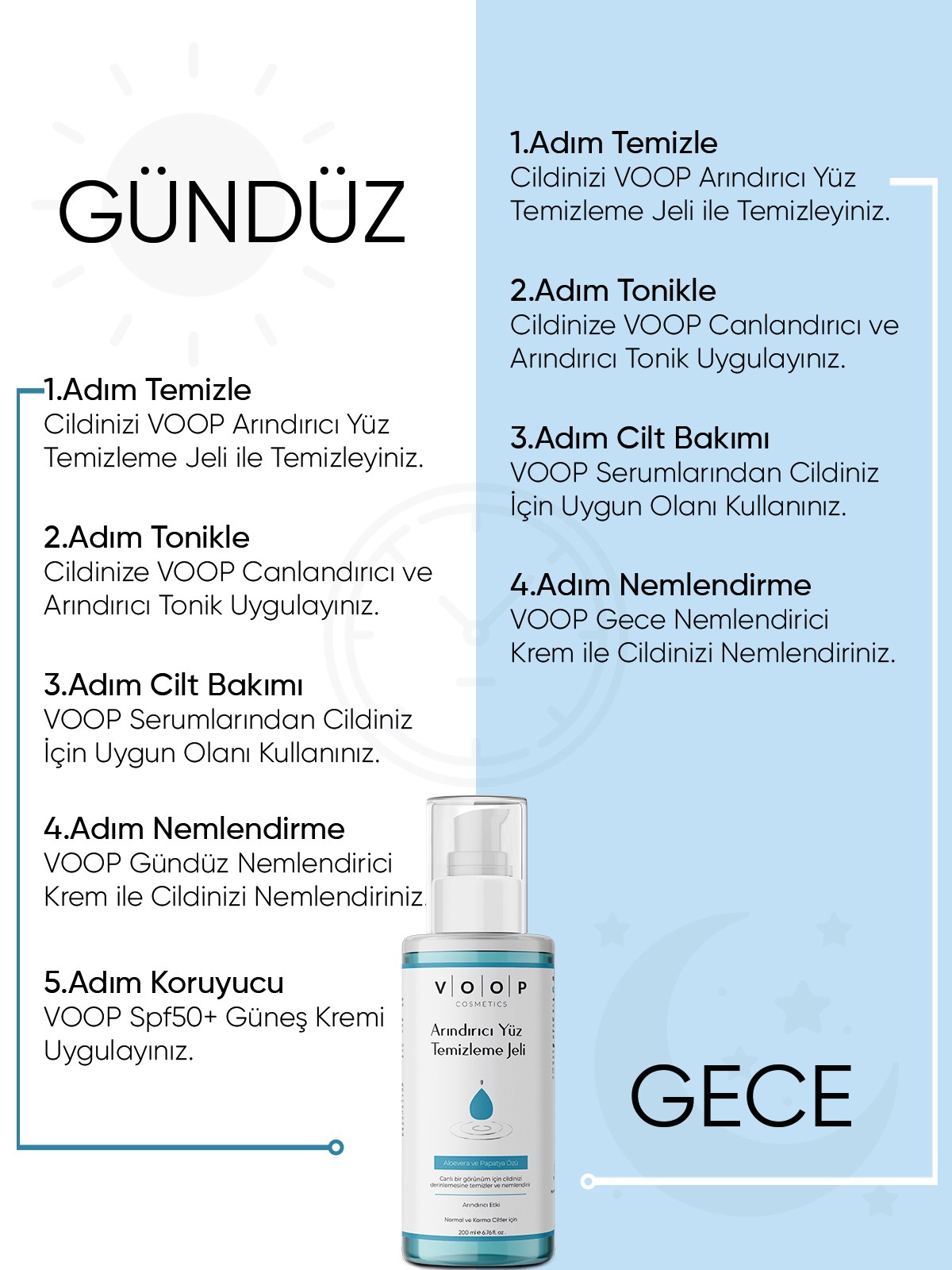 Arındırıcı Yüz Temizleme Jeli | Aloevera & Papatya Özlü Temizler ve Nemlendirir - 200 ml