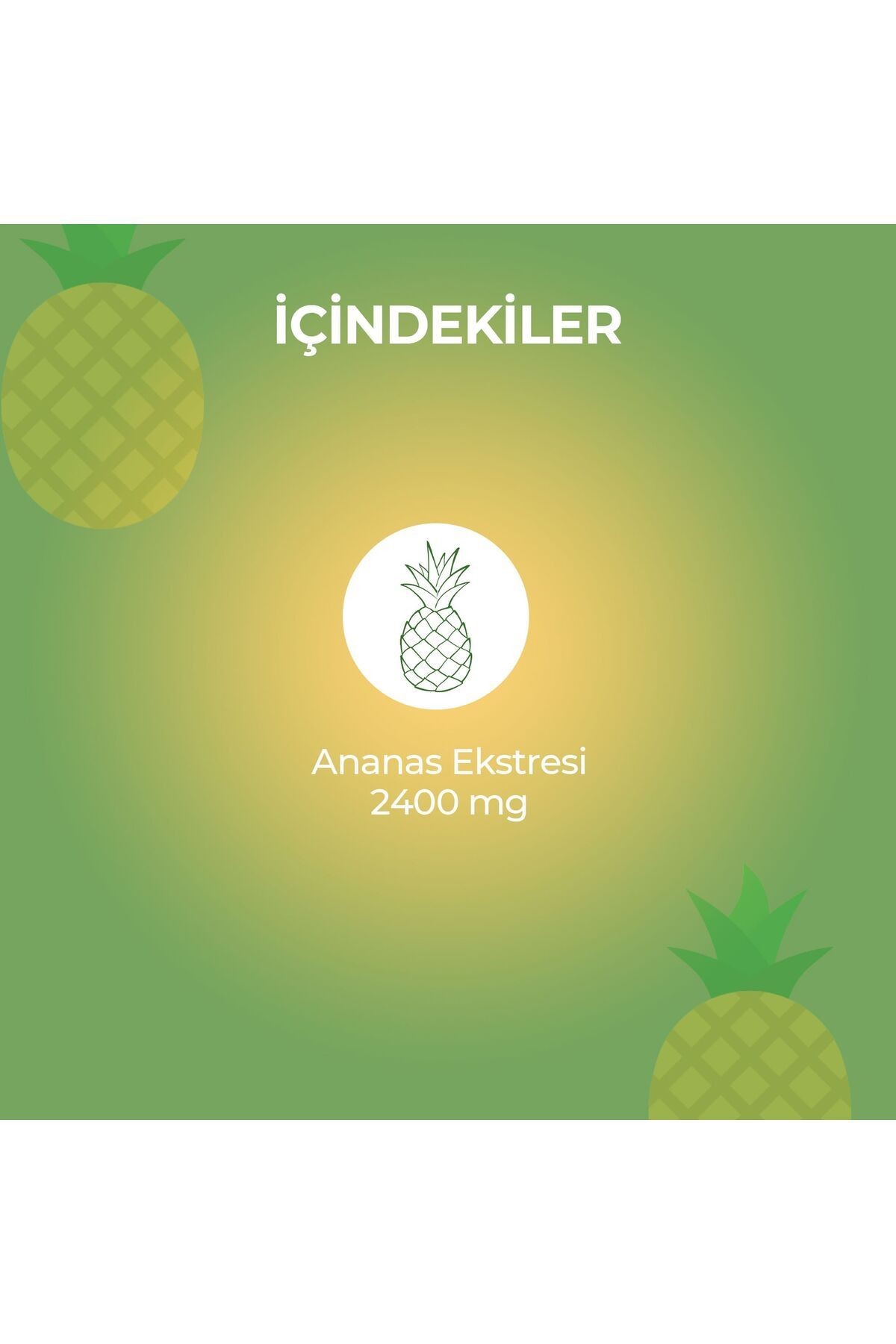 Bromelain Ananas Ekstraktı  - 500 mg | Sindirim Desteği -  30 Bitkisel Kapsül