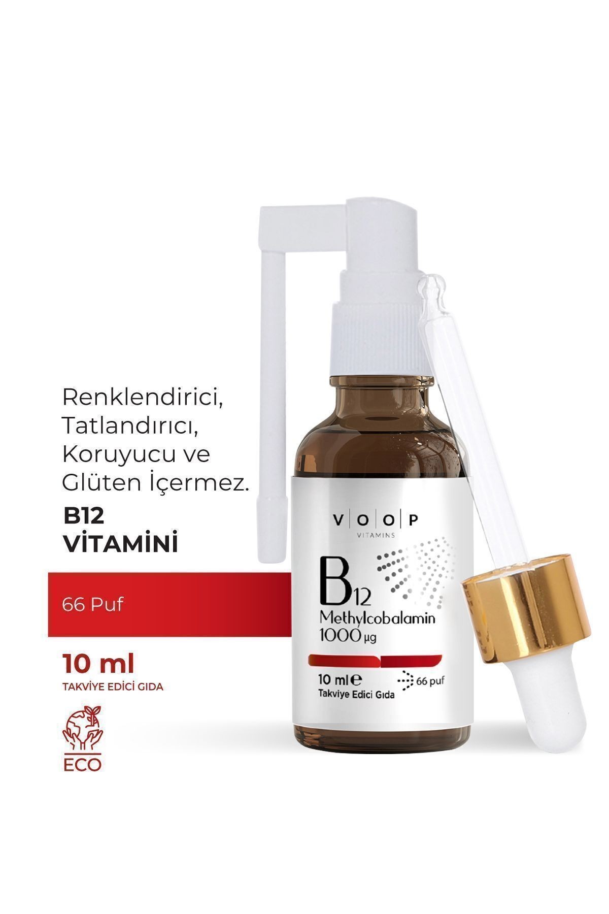 Vitamin B12 Methylcobalamin Sprey - Damla 1000 mg | Sinir Sistemi Destekleyici  - 10 ml