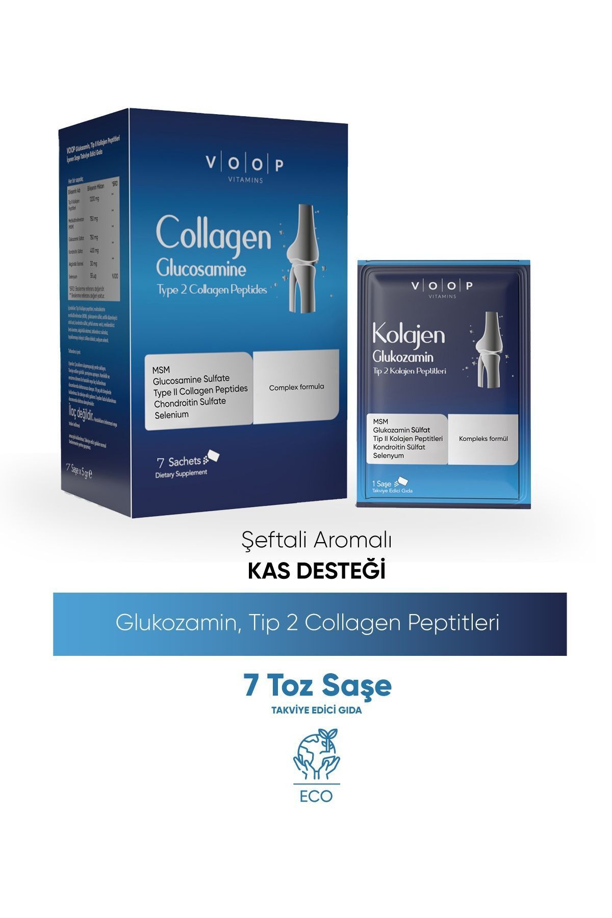 Kompleks Formülü Tip 2 Collagen Glukozamin - 7 Toz Saşe