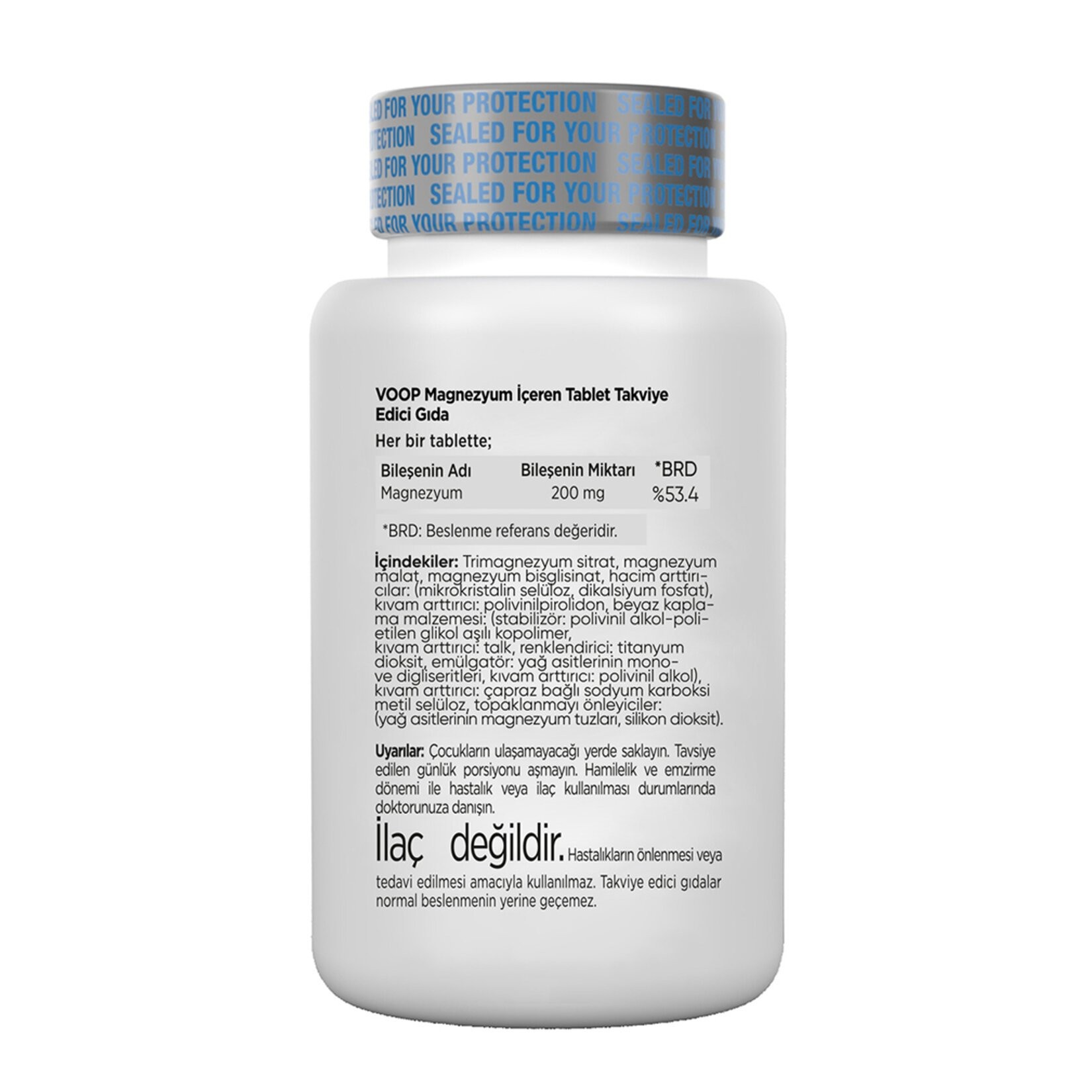 Magnezyum Kas Sağlığı Destekleyici 200 mg - 30 Tablet