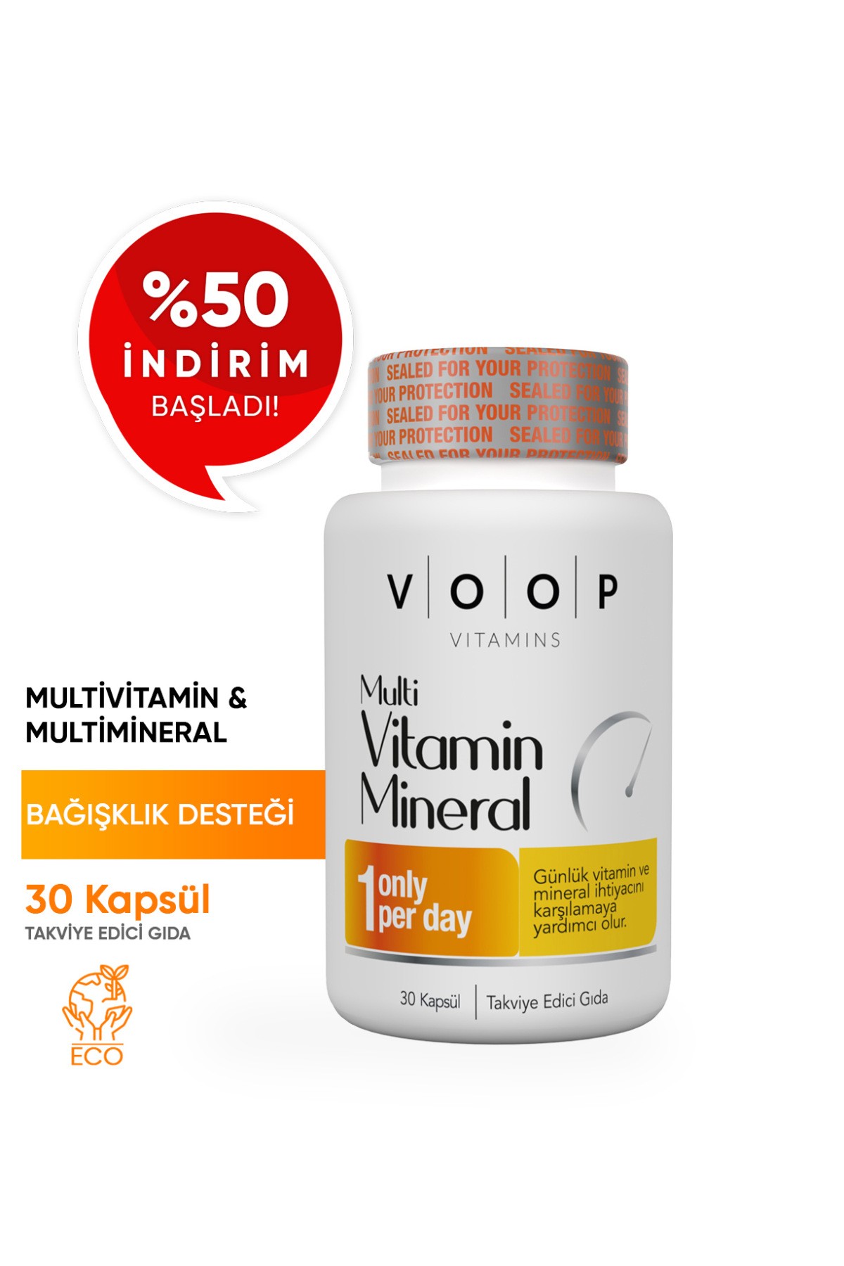 Multivitamin & Mineral 30 Kapsül | 11 Vitamin, 9 Mineral