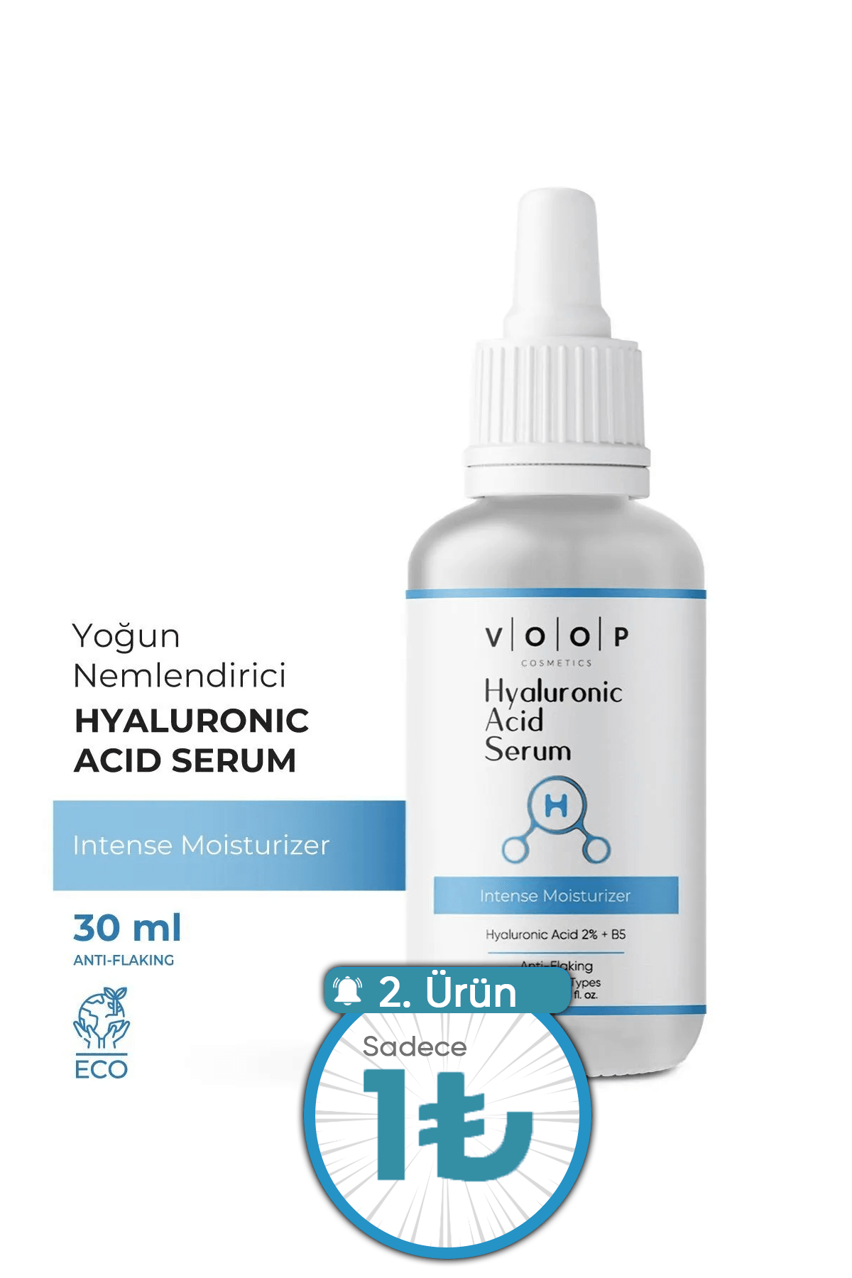 Hyaluronik Asit Serum | Derinlemesine Yoğun Yüz Nemlendirici - 30 ml