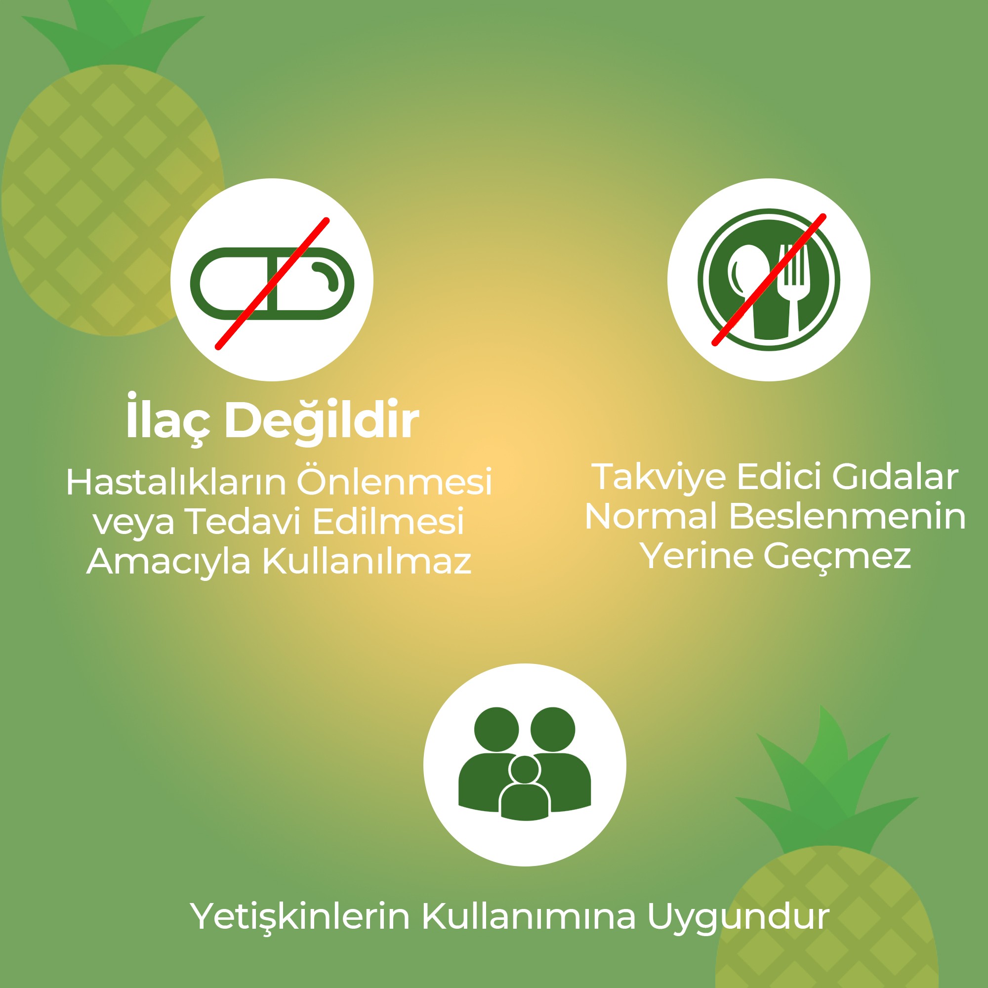 Bromelain Ananas Ekstraktı  - 500 mg | Sindirim Desteği -  30 Bitkisel Kapsül