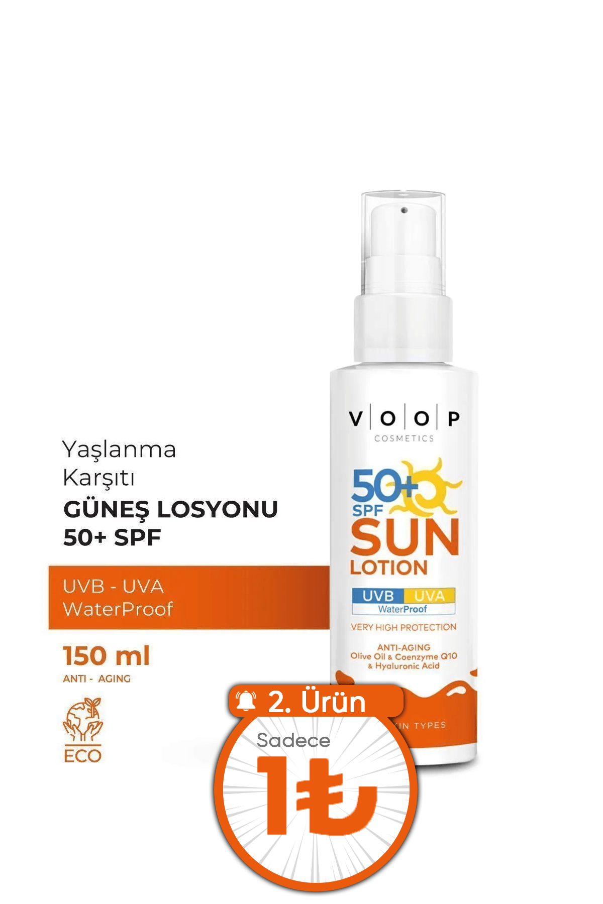 Hassas Ciltlere Özel Förmülü 50+ SPF Güneş Kremi | UVB - UVA Işınlarına Karşı Koruma - 150 ml