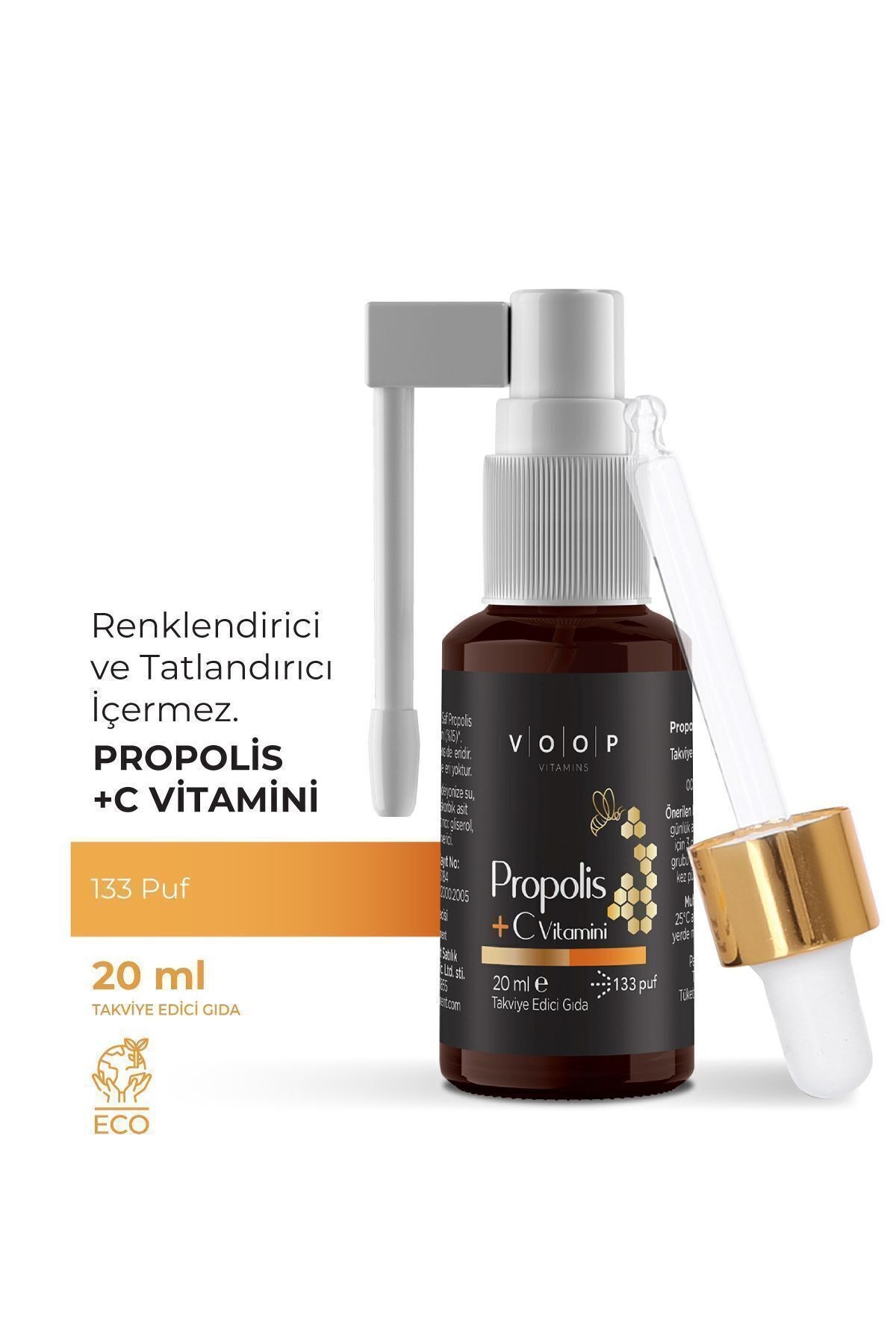 Propolis C Vitamini Sprey-damla - 20 ml | Bağışklık Sistemi Güçlendirici