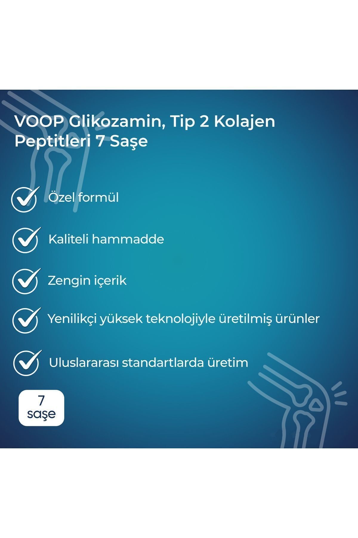 Kompleks Formülü Tip 2 Collagen Glukozamin - 7 Toz Saşe