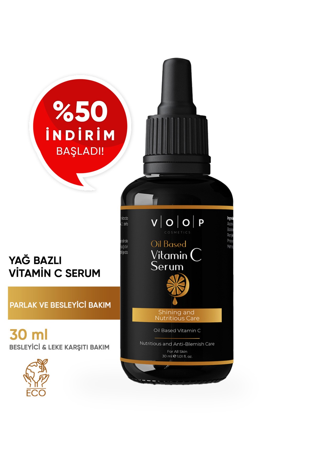 Yağ Bazlı C Vitamini Serum |Yüz ve Cilt Parlatıcı & Besleyici - 30 ml