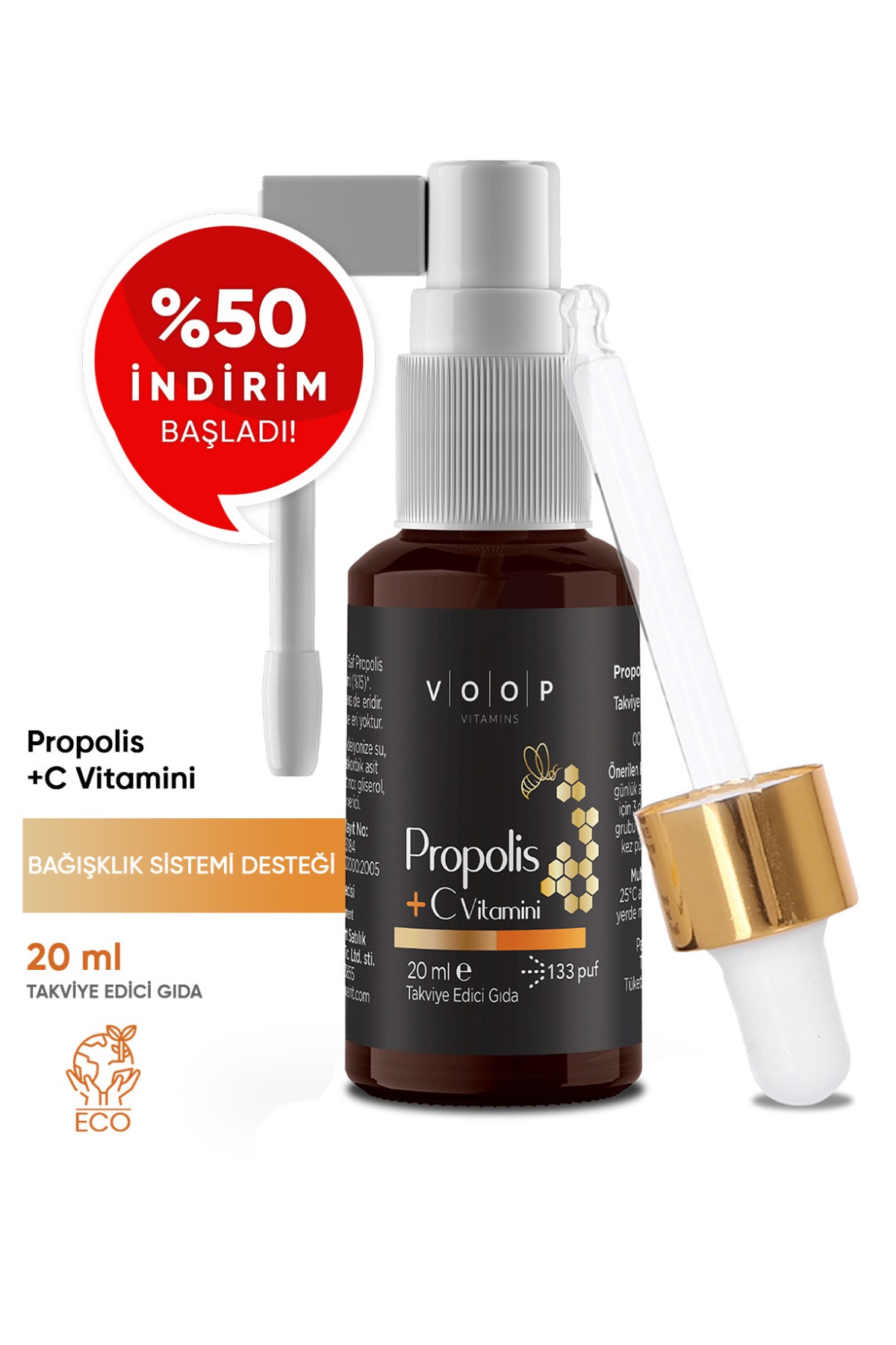 Propolis + C Vitamini Sprey-Damla 20 ml