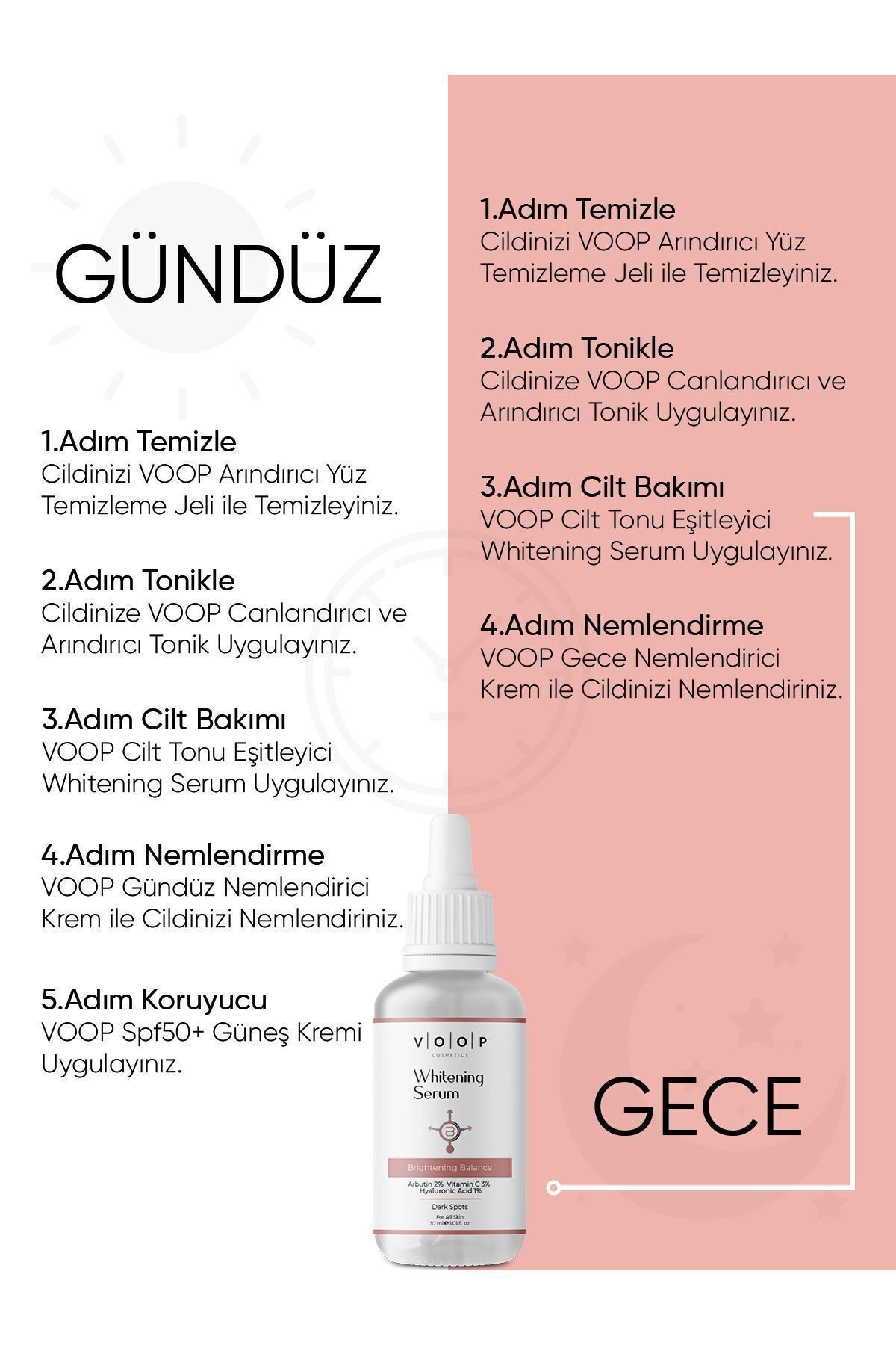 Beyazlatıcı Yüz Bakım Serumu | Ton Eşitleme & Siyah Nokta ve Leke Karşıtı - 30 ml