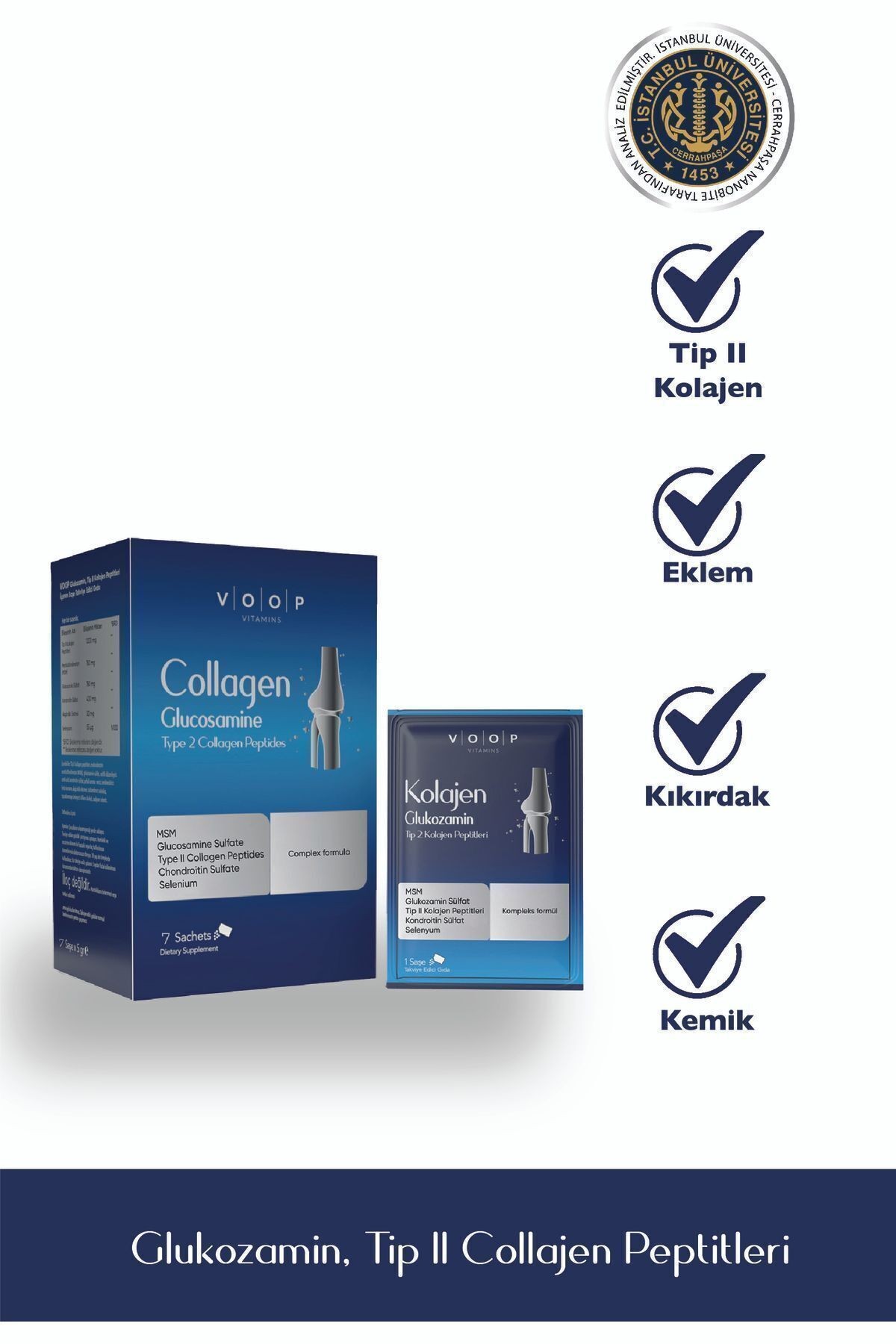 Kompleks Formülü Tip 2 Collagen Glukozamin - 7 Toz Saşe