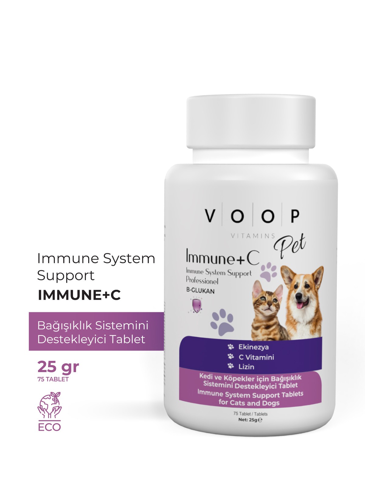 Pet Immune Kedi & Köpek - C Vitaminli | 75 Tablet